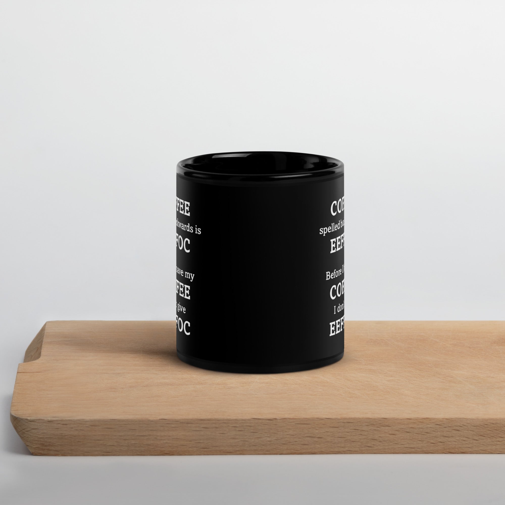 EEFFOC Black Glossy Mug
