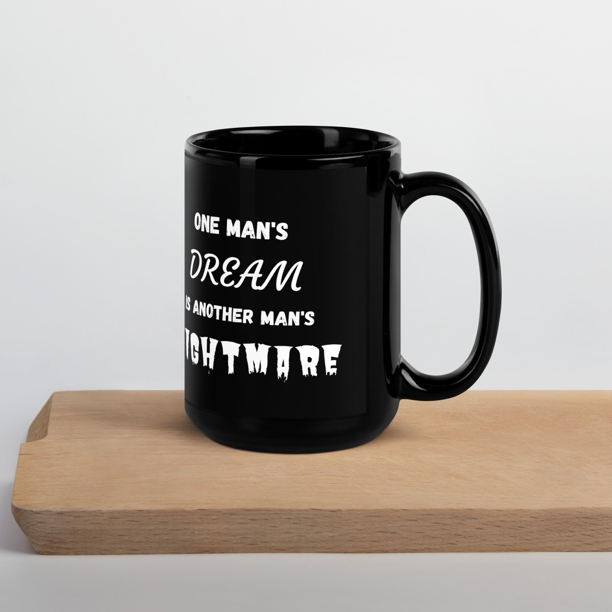Living the Dream Black Glossy Mug