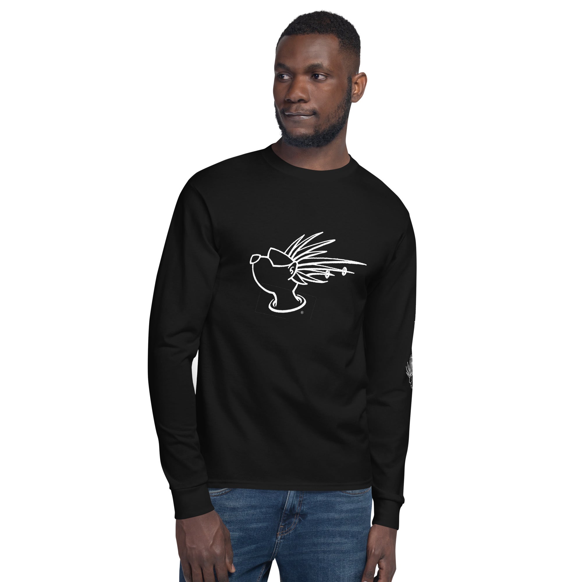 Logo Head Men's Champion Long Sleeve Shirt