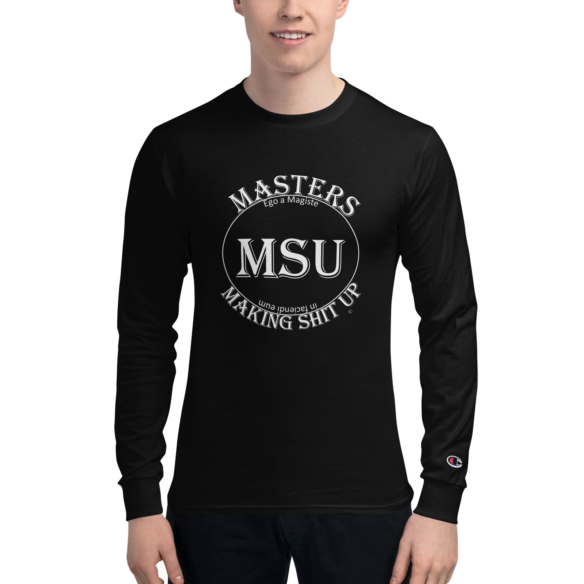 MSU Masters Men's Champion Long Sleeve Shirt Uncensored