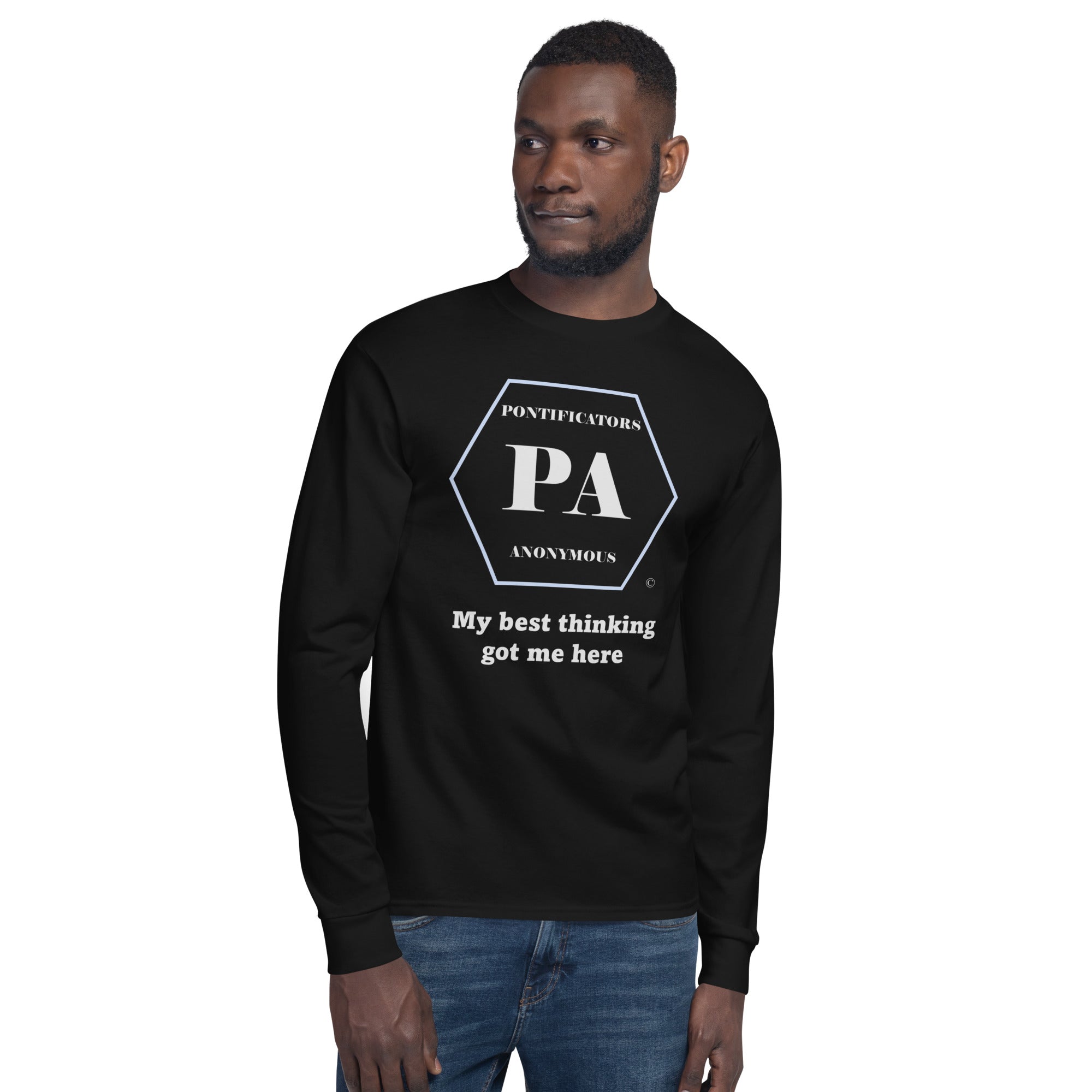 Best Thinking Men's Champion Long Sleeve Shirt
