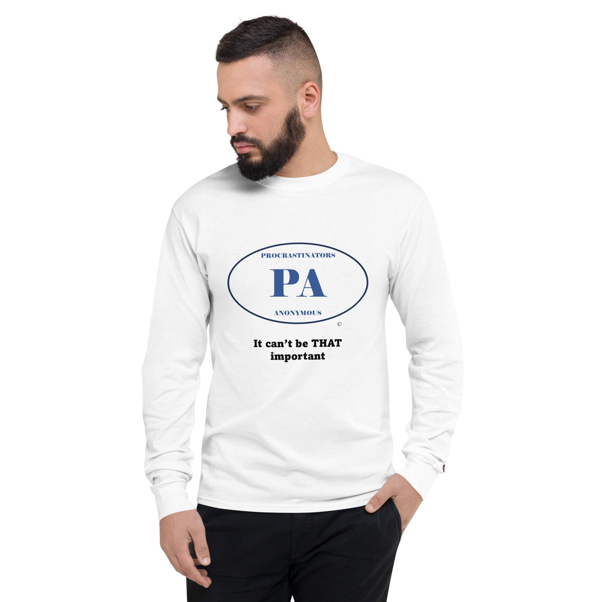 Can't be important Men's Champion Long Sleeve Shirt