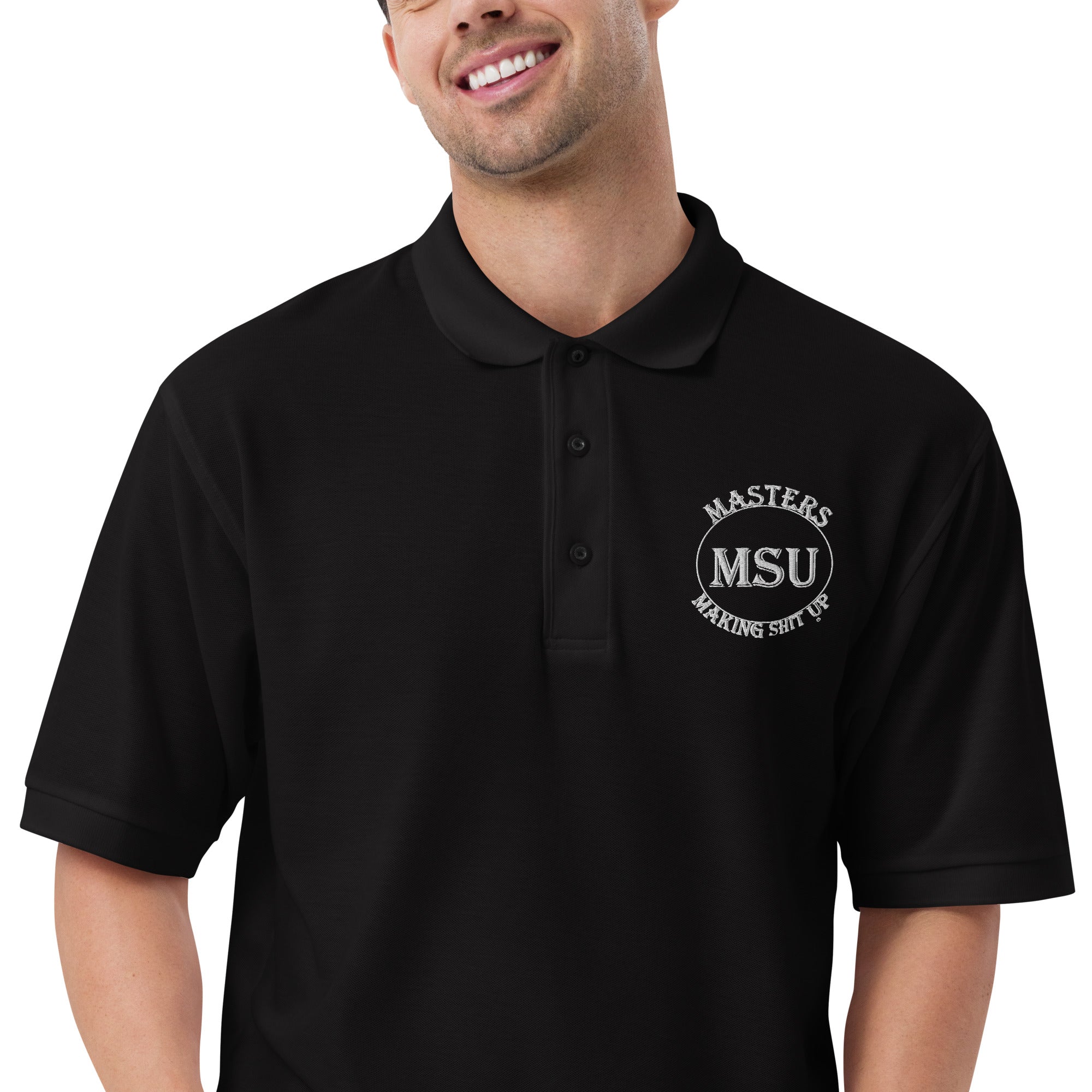 MSU Masters Men's Premium Polo Uncensored