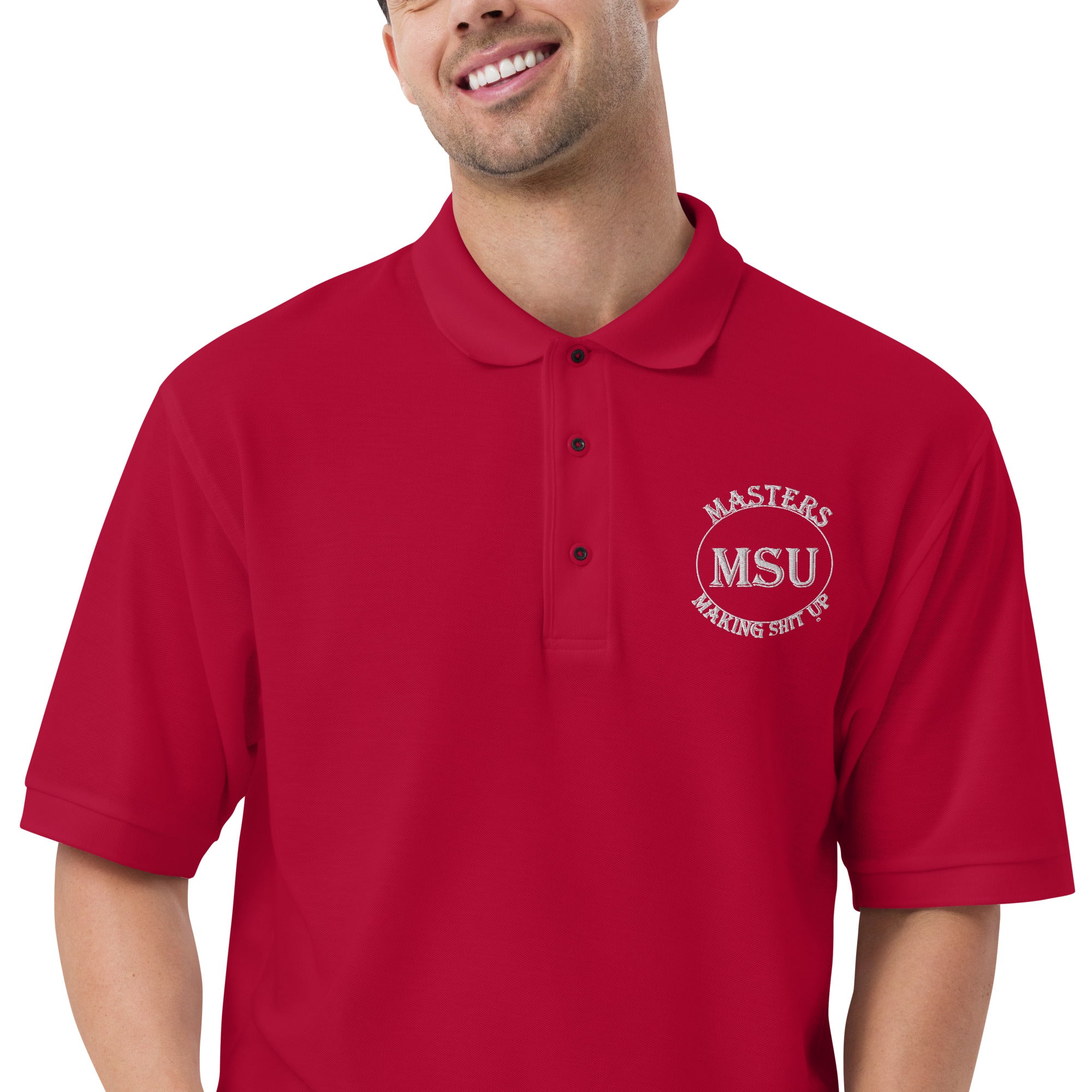 MSU Masters Men's Premium Polo Uncensored