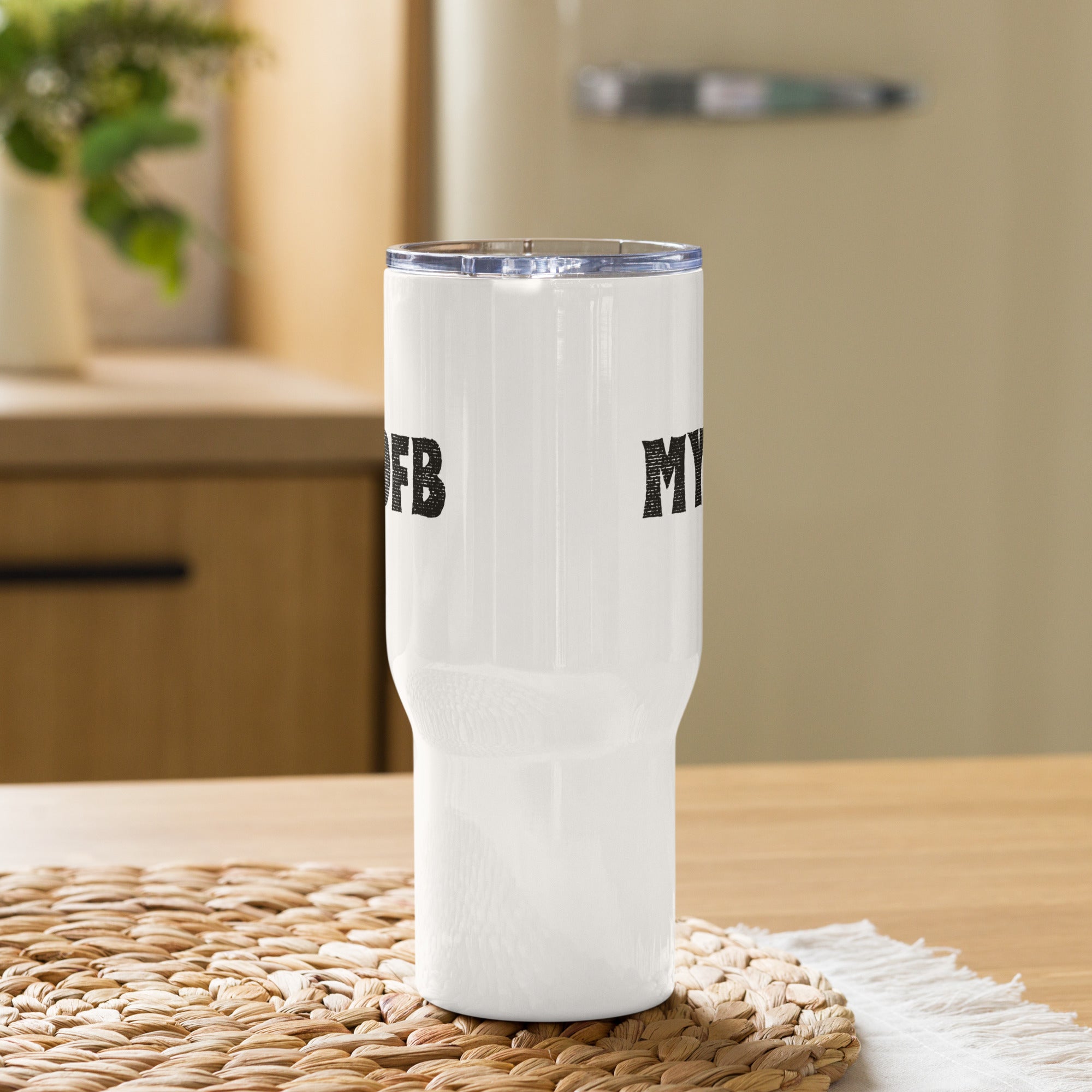 MYOFB Travel mug with a handle