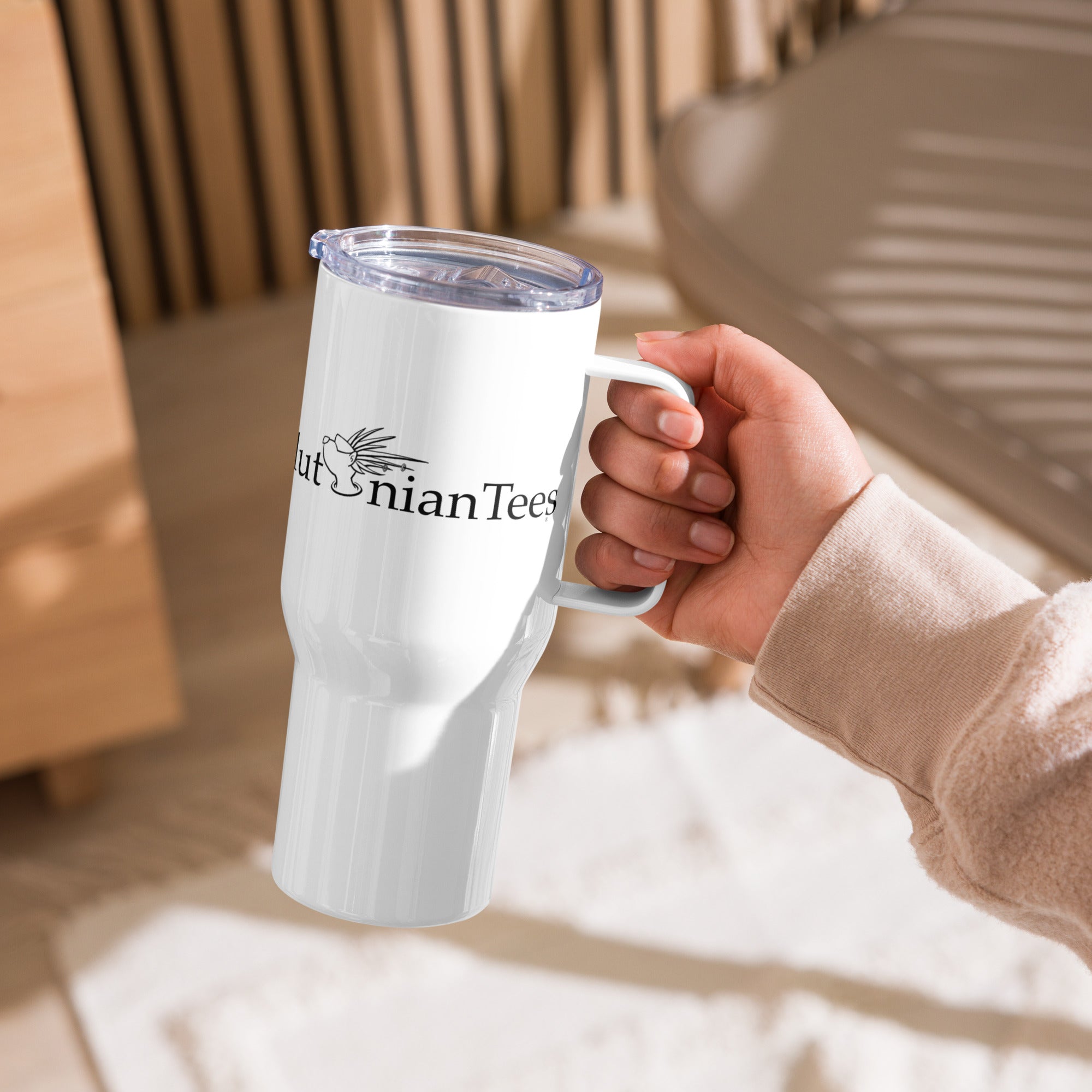 Logo Travel mug with a handle
