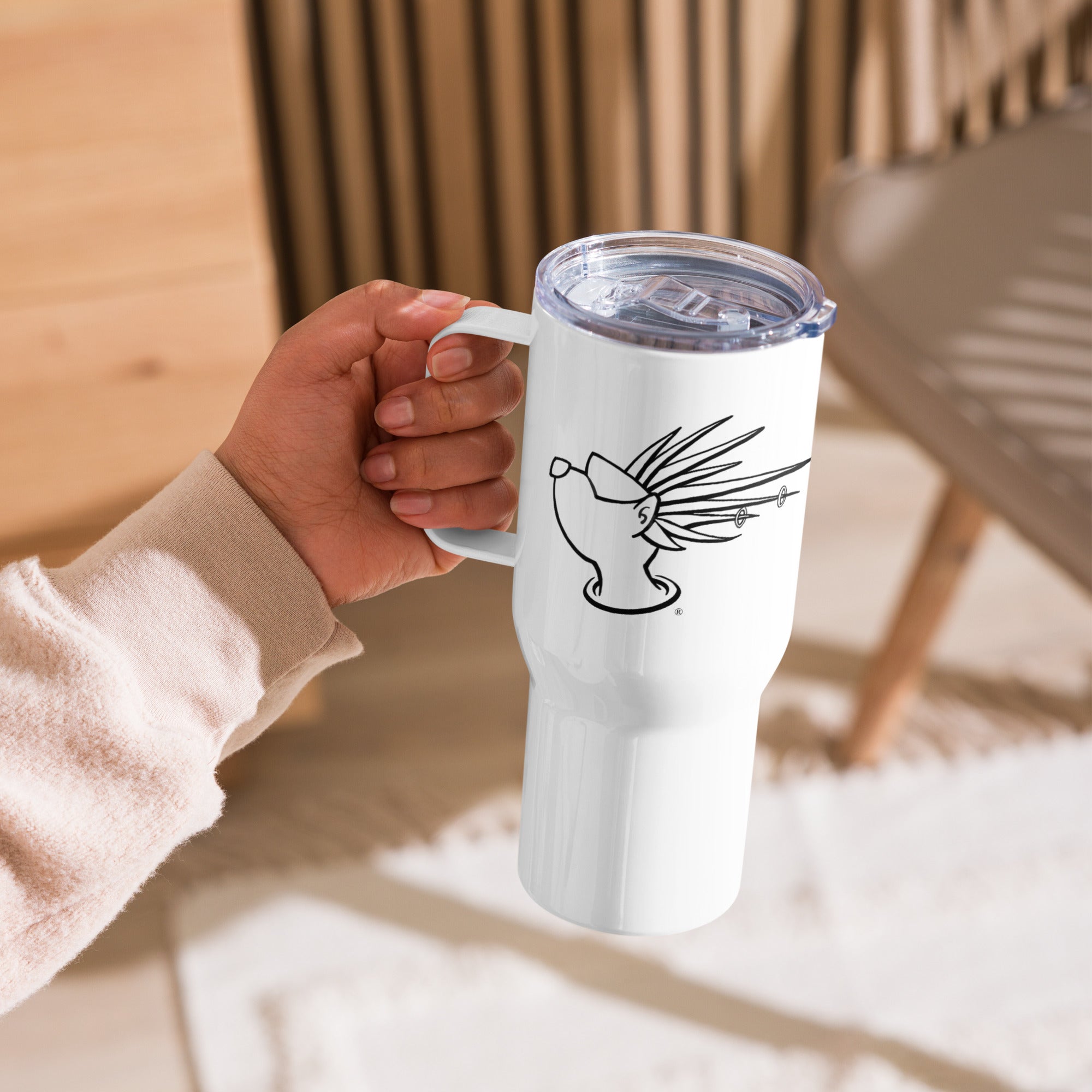 Logo Travel mug with a handle