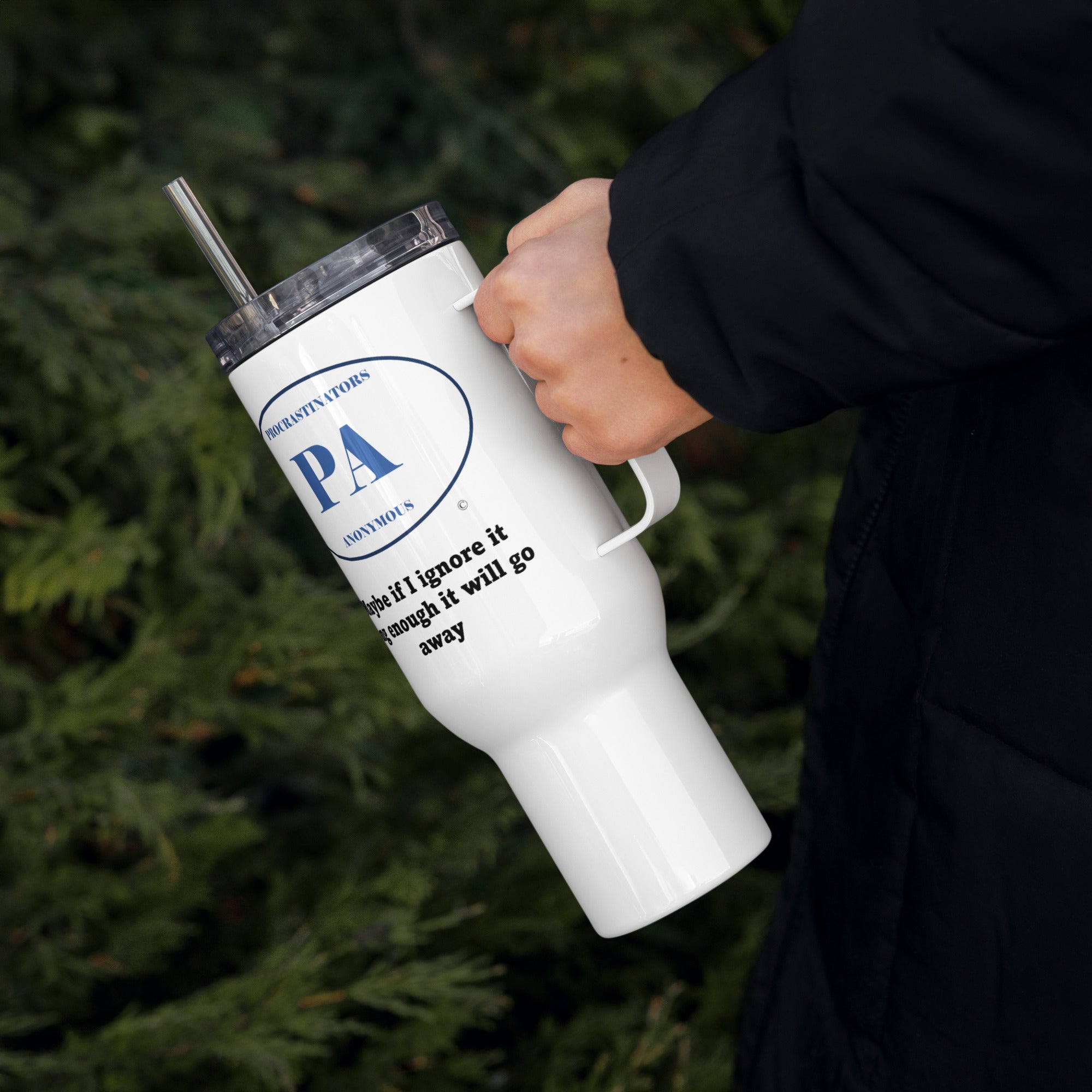 Ignore it Travel mug with a handle