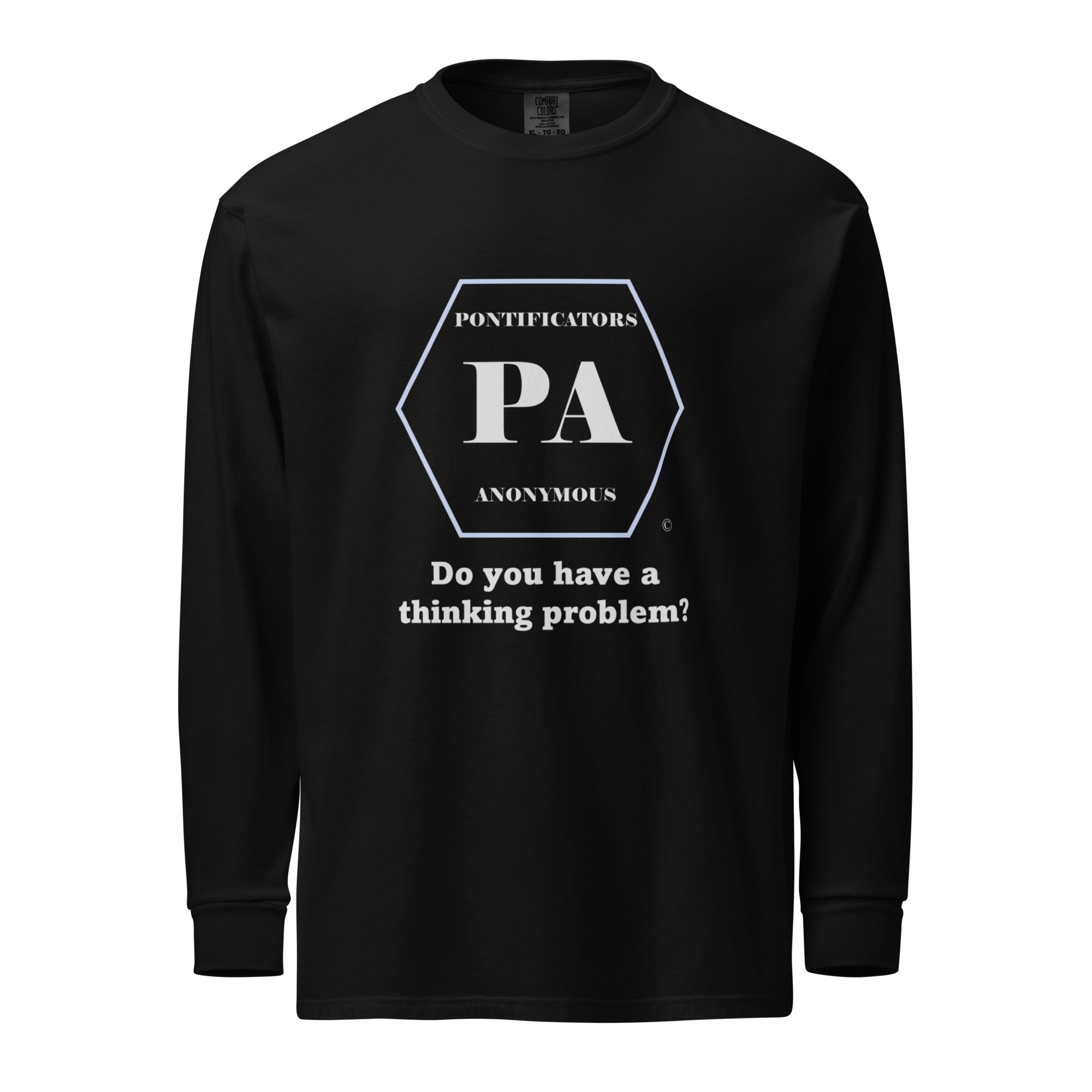 Thinking Problem Garment-dyed heavyweight long-sleeve shirt