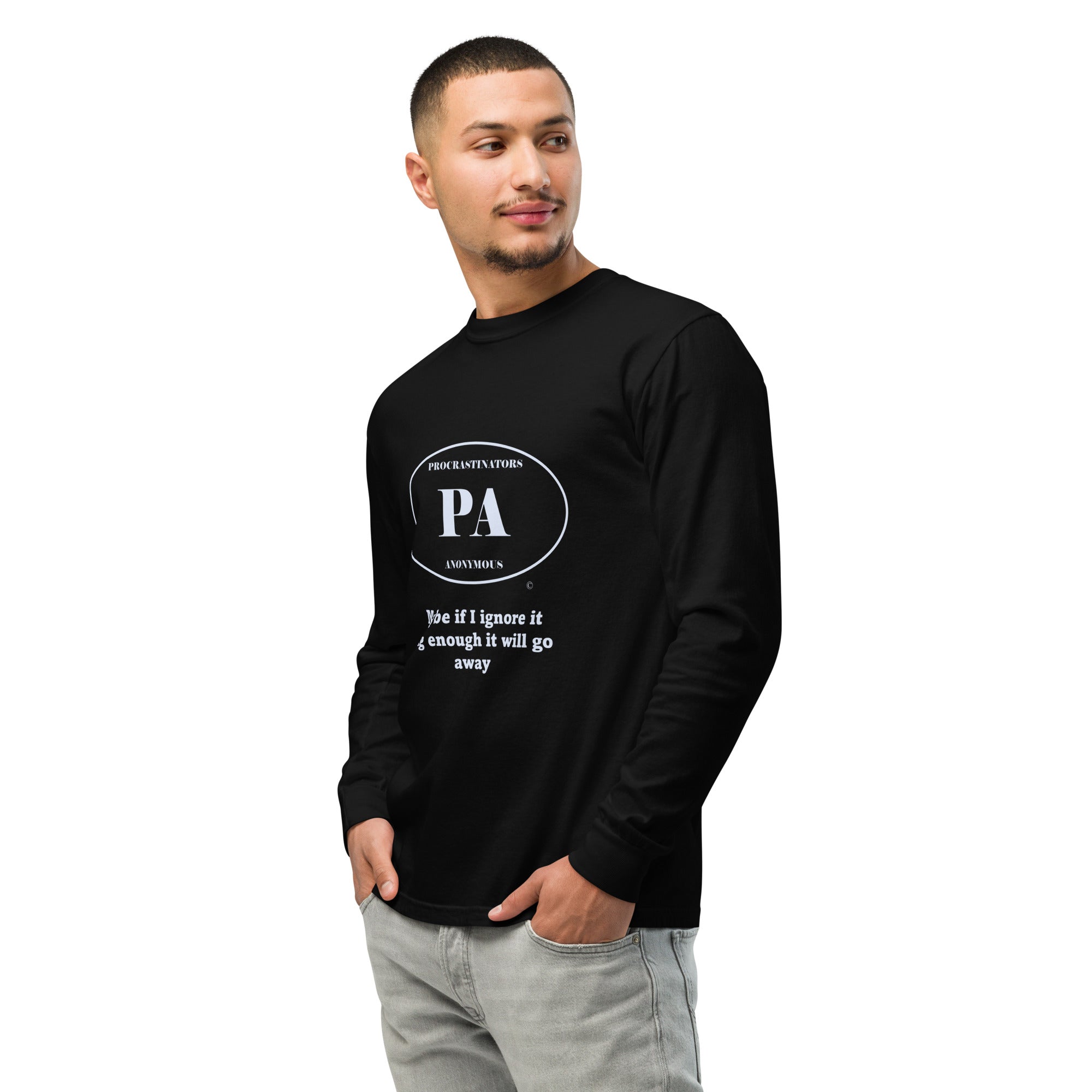 Ignore it Garment-dyed heavyweight long-sleeve shirt