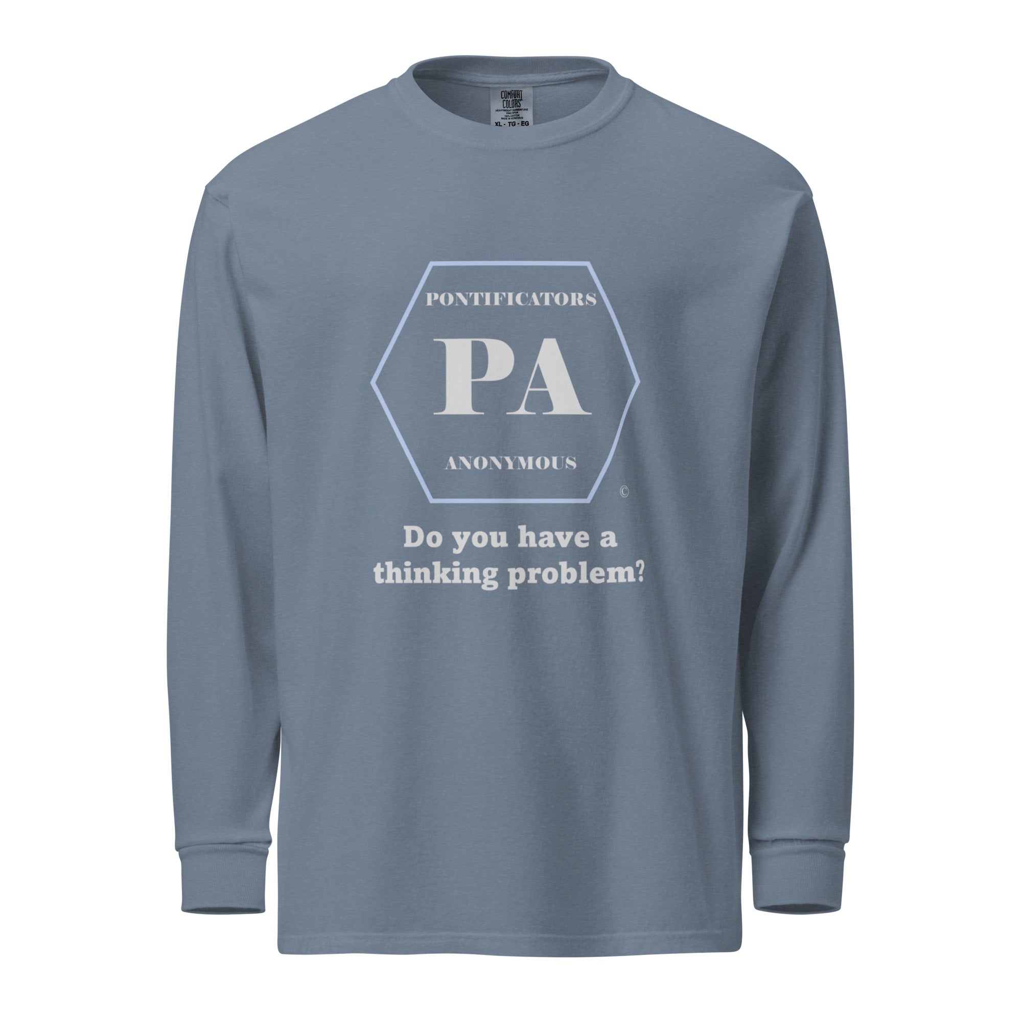 Thinking Problem Garment-dyed heavyweight long-sleeve shirt