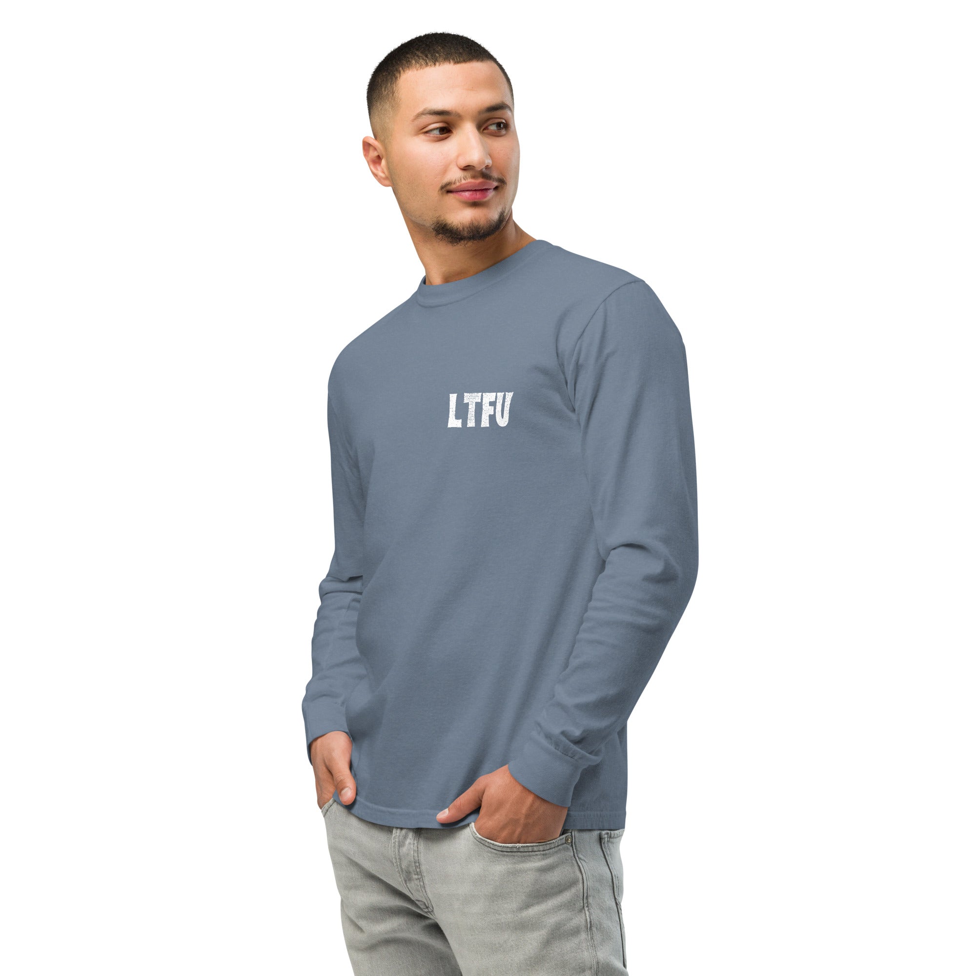 LTFU Garment-dyed heavyweight long-sleeve shirt