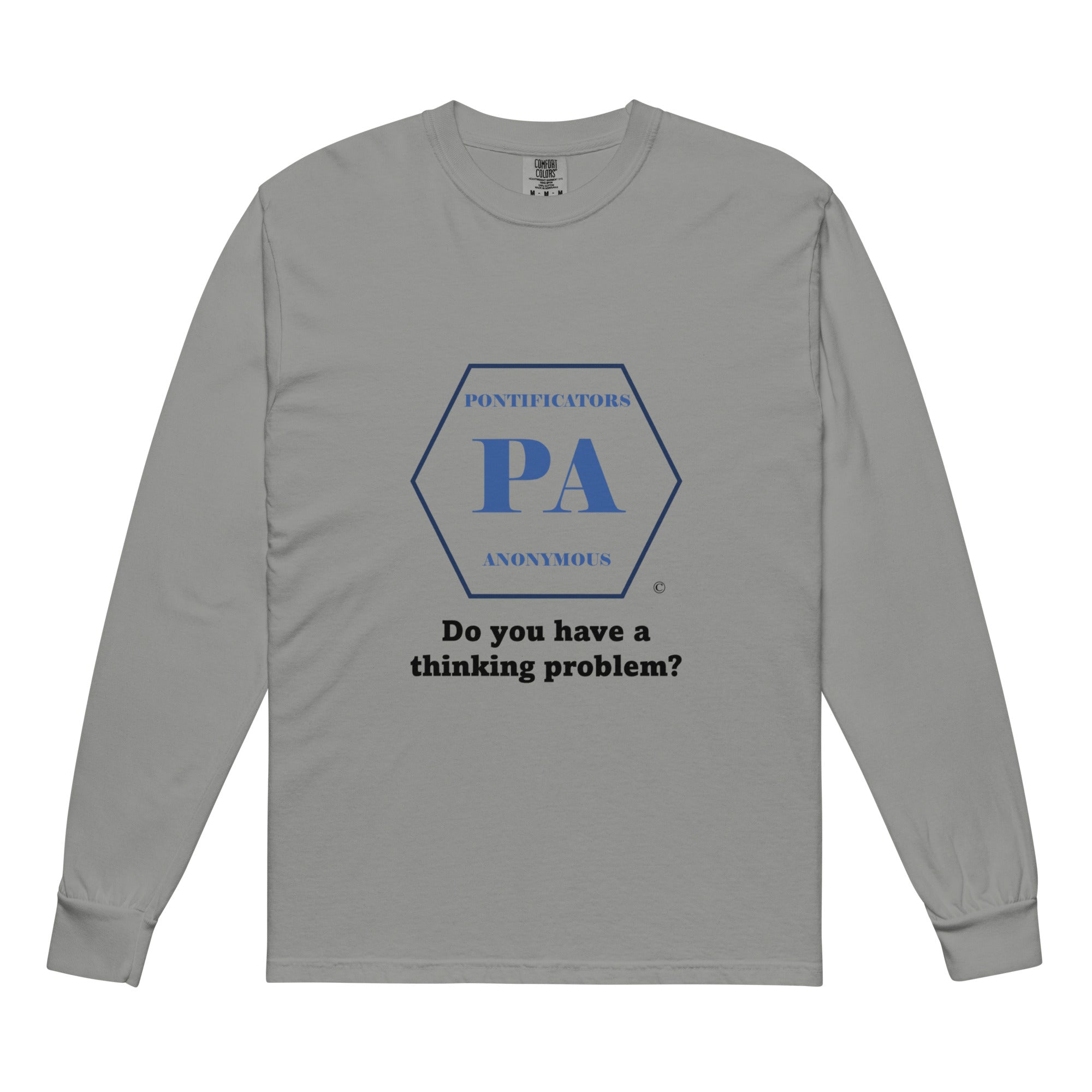 Thinking Problem Garment-dyed heavyweight long-sleeve shirt