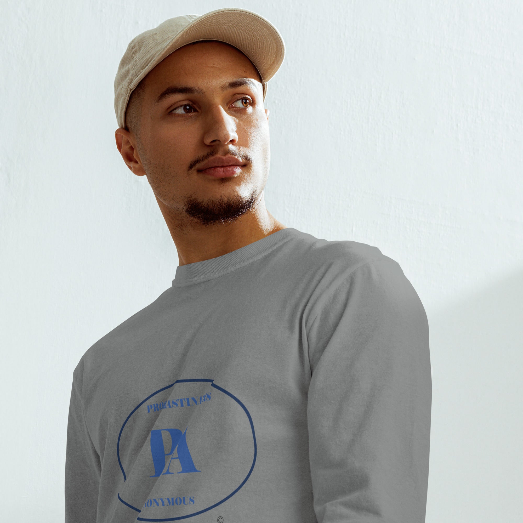 Can't be important Garment-dyed heavyweight long-sleeve shirt