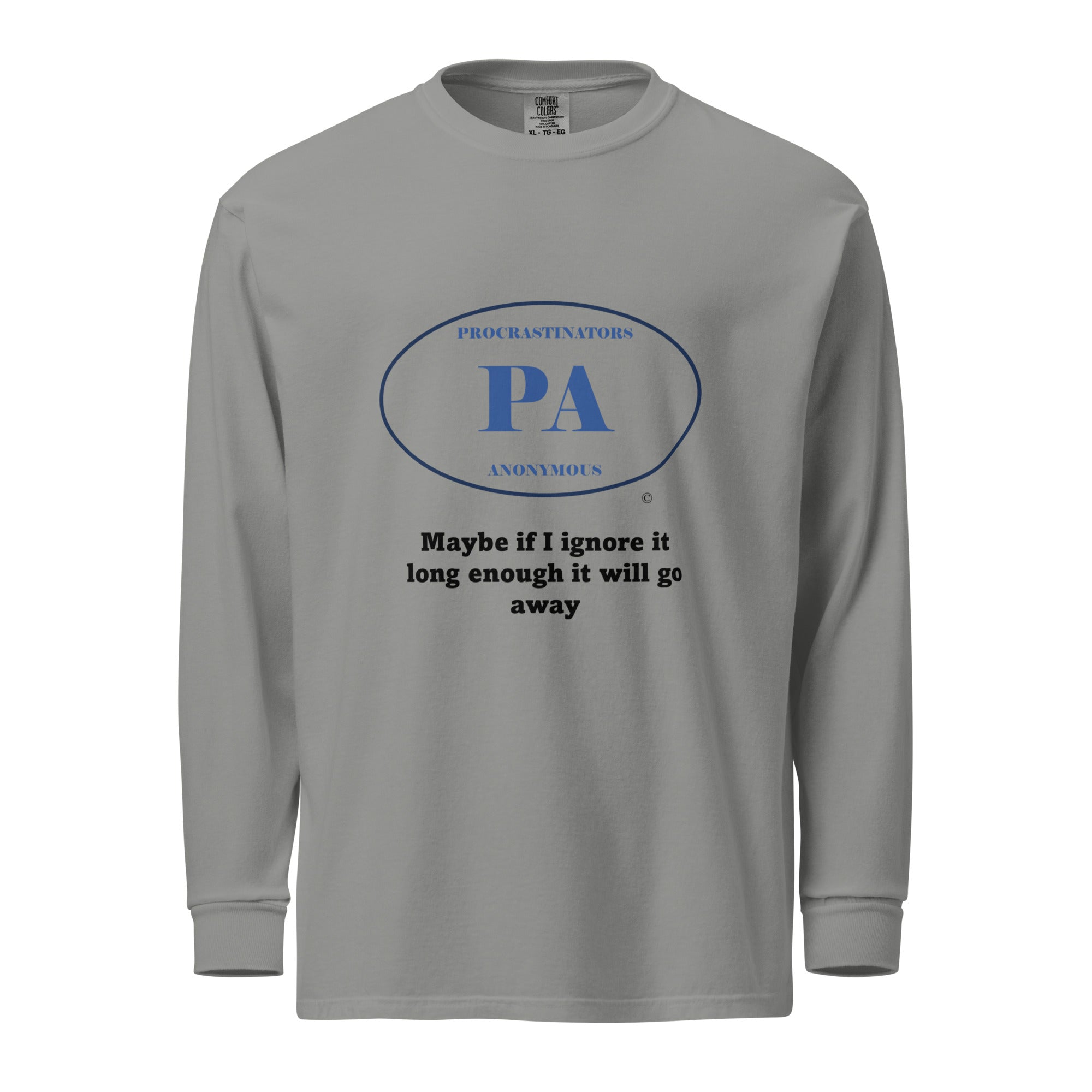 Ignore it Garment-dyed heavyweight long-sleeve shirt