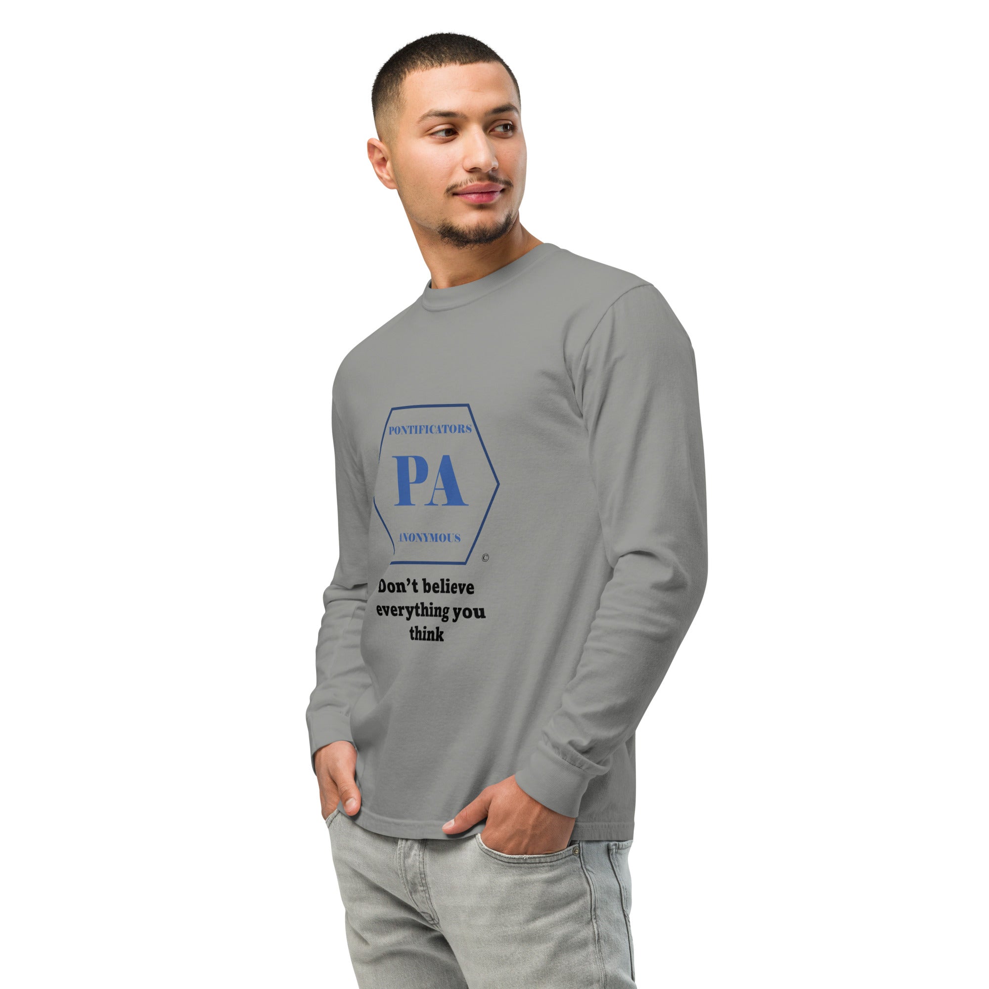 Don't believe Garment-dyed heavyweight long-sleeve shirt