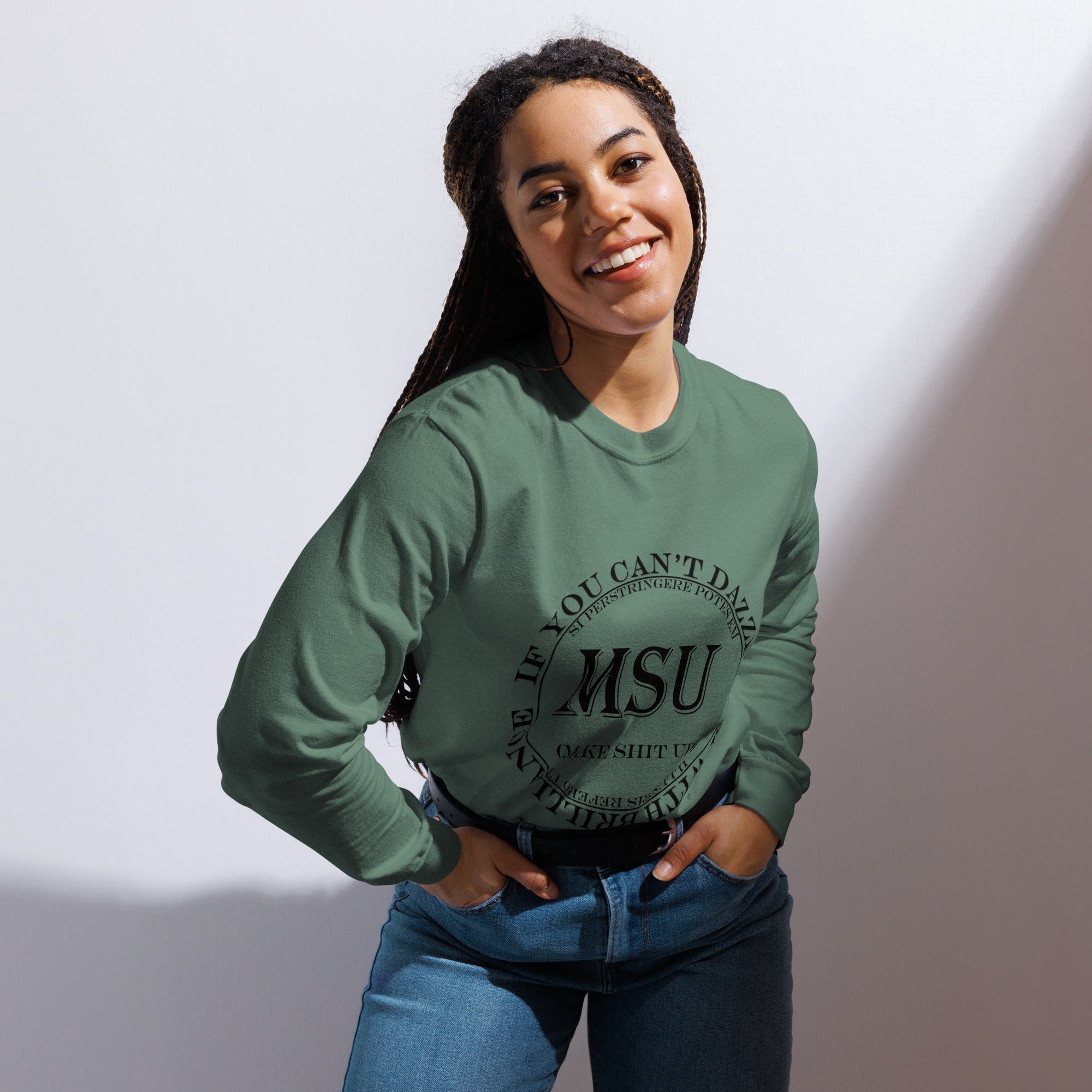 MSU Brilliance Garment-dyed heavyweight long-sleeve shirt Uncensored
