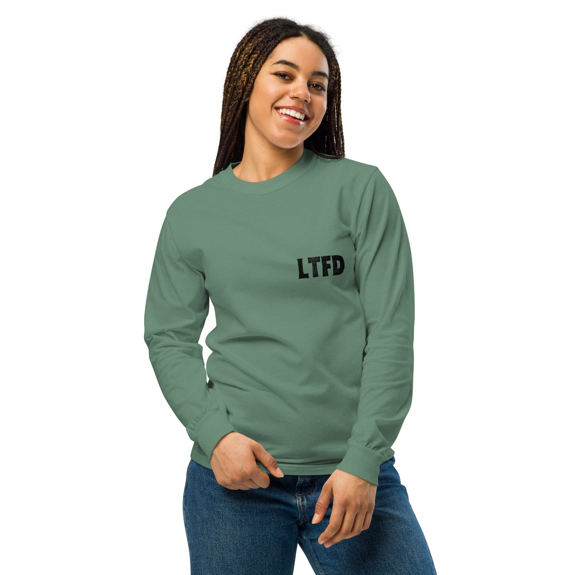 LTFD Garment-dyed heavyweight long-sleeve shirt