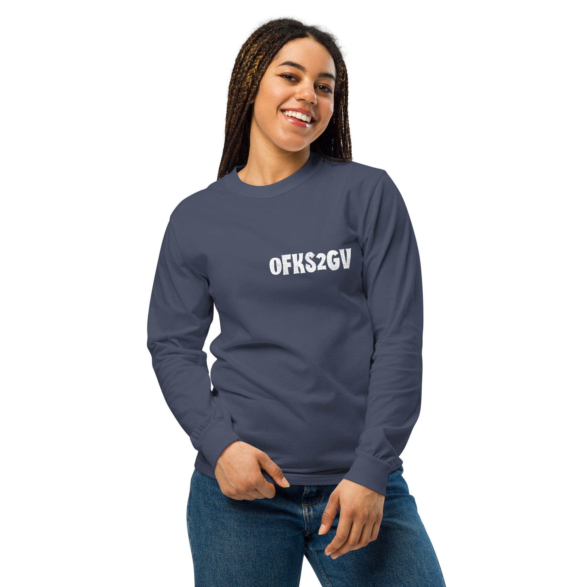 0FKS2GV Garment-dyed heavyweight long-sleeve shirt