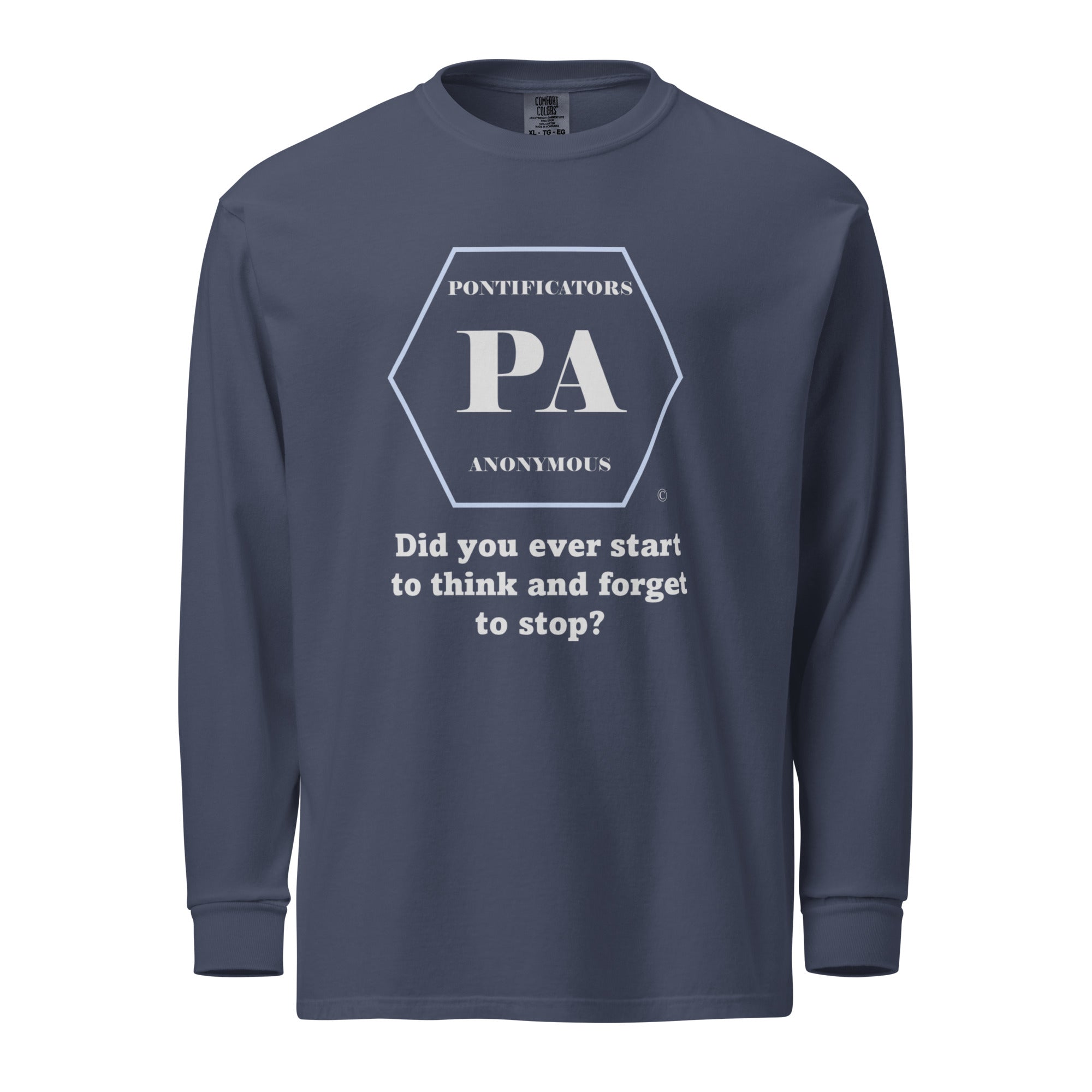 Start to Think Garment-dyed heavyweight long-sleeve shirt