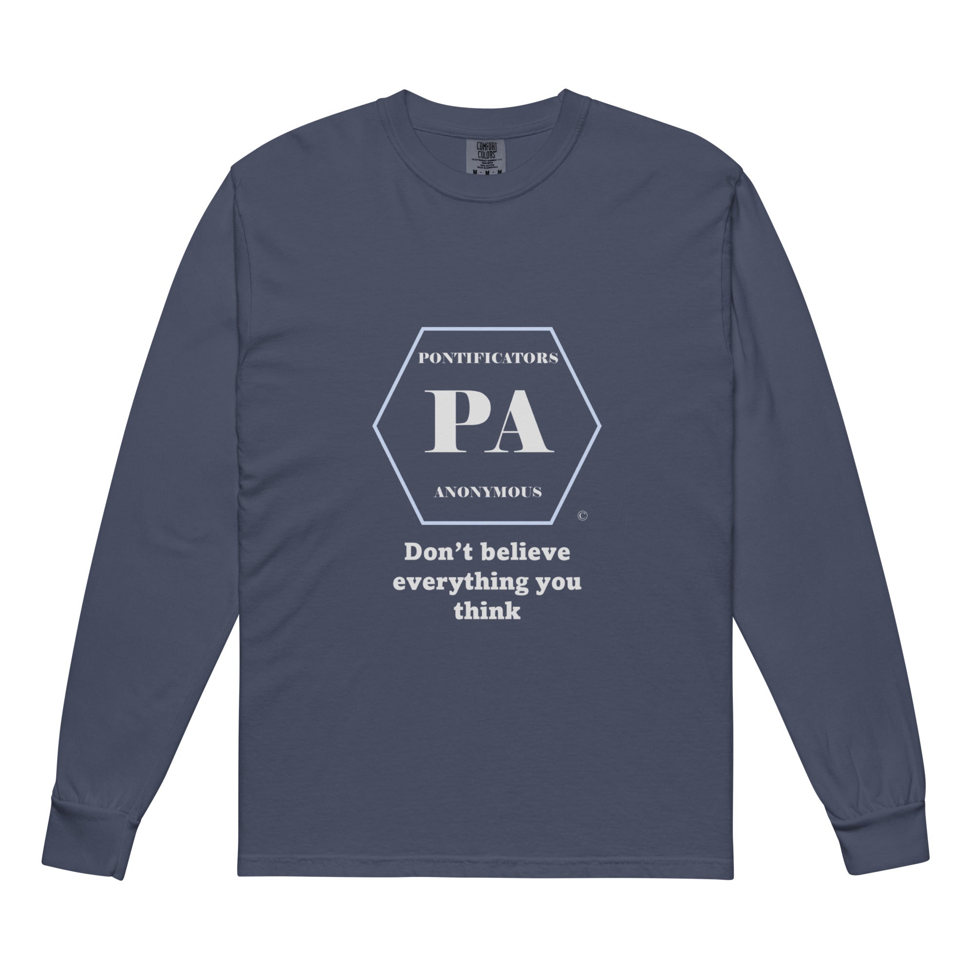 Don't believe Garment-dyed heavyweight long-sleeve shirt
