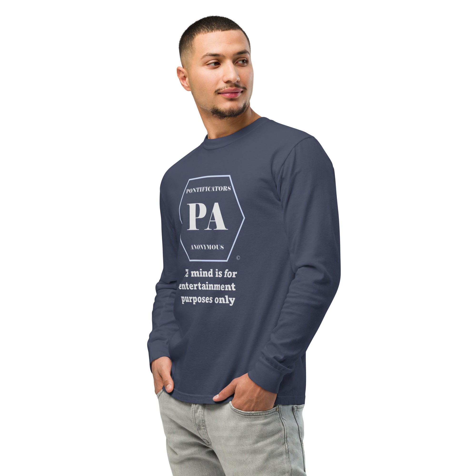 Entertainment Only Garment-dyed heavyweight long-sleeve shirt