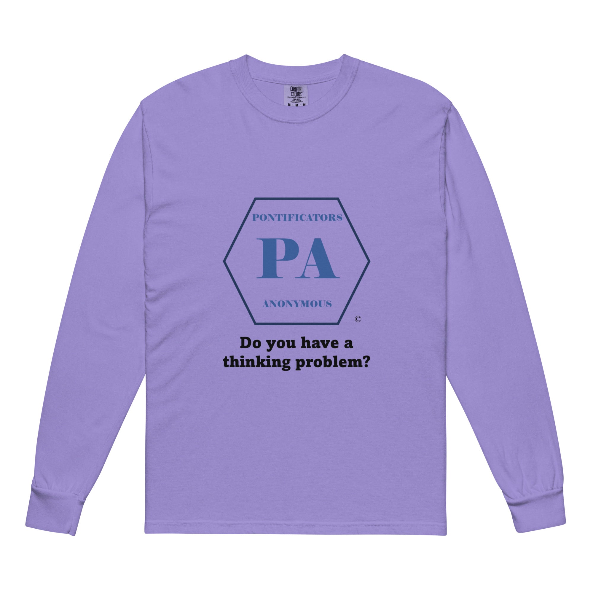 Thinking Problem Garment-dyed heavyweight long-sleeve shirt