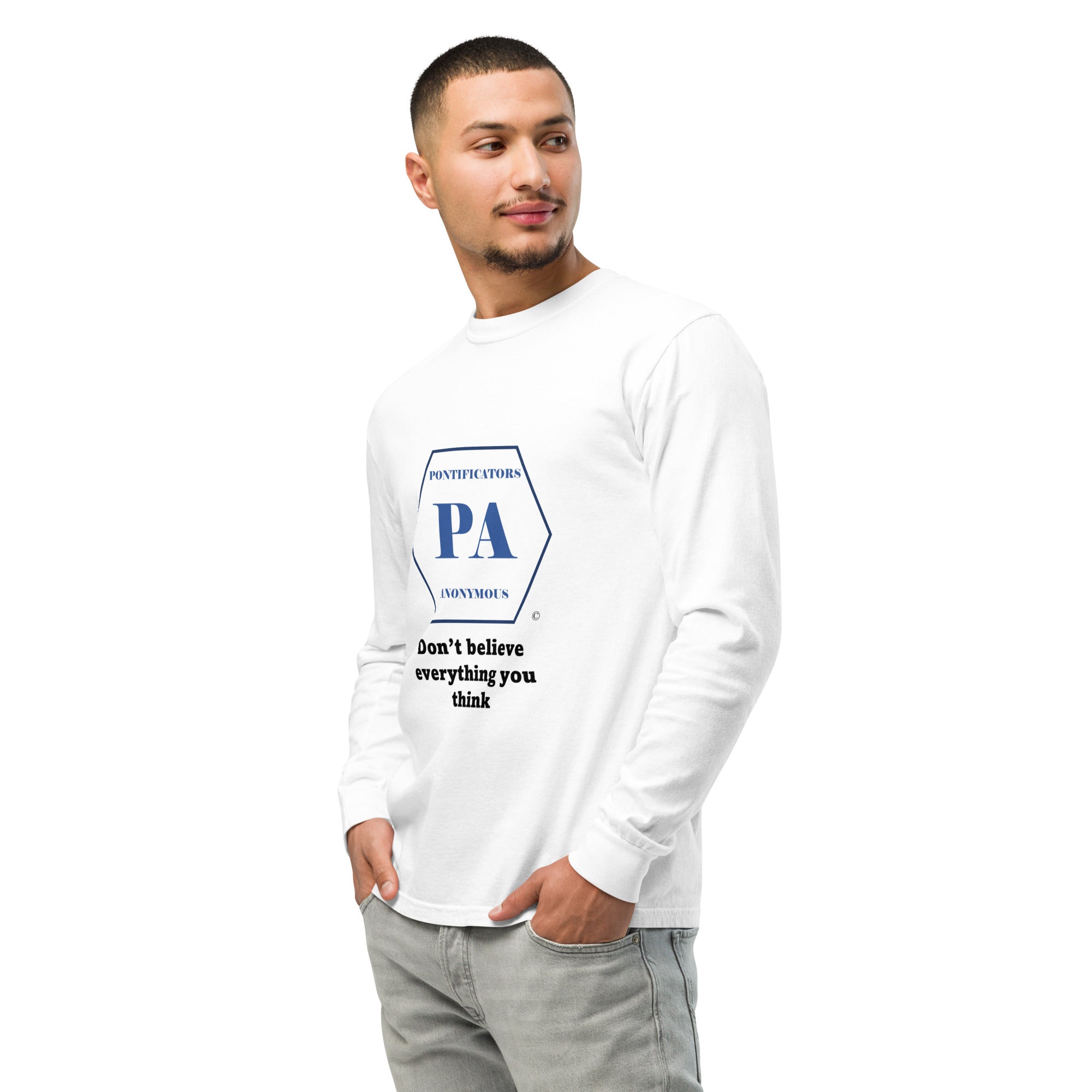 Don't believe Garment-dyed heavyweight long-sleeve shirt