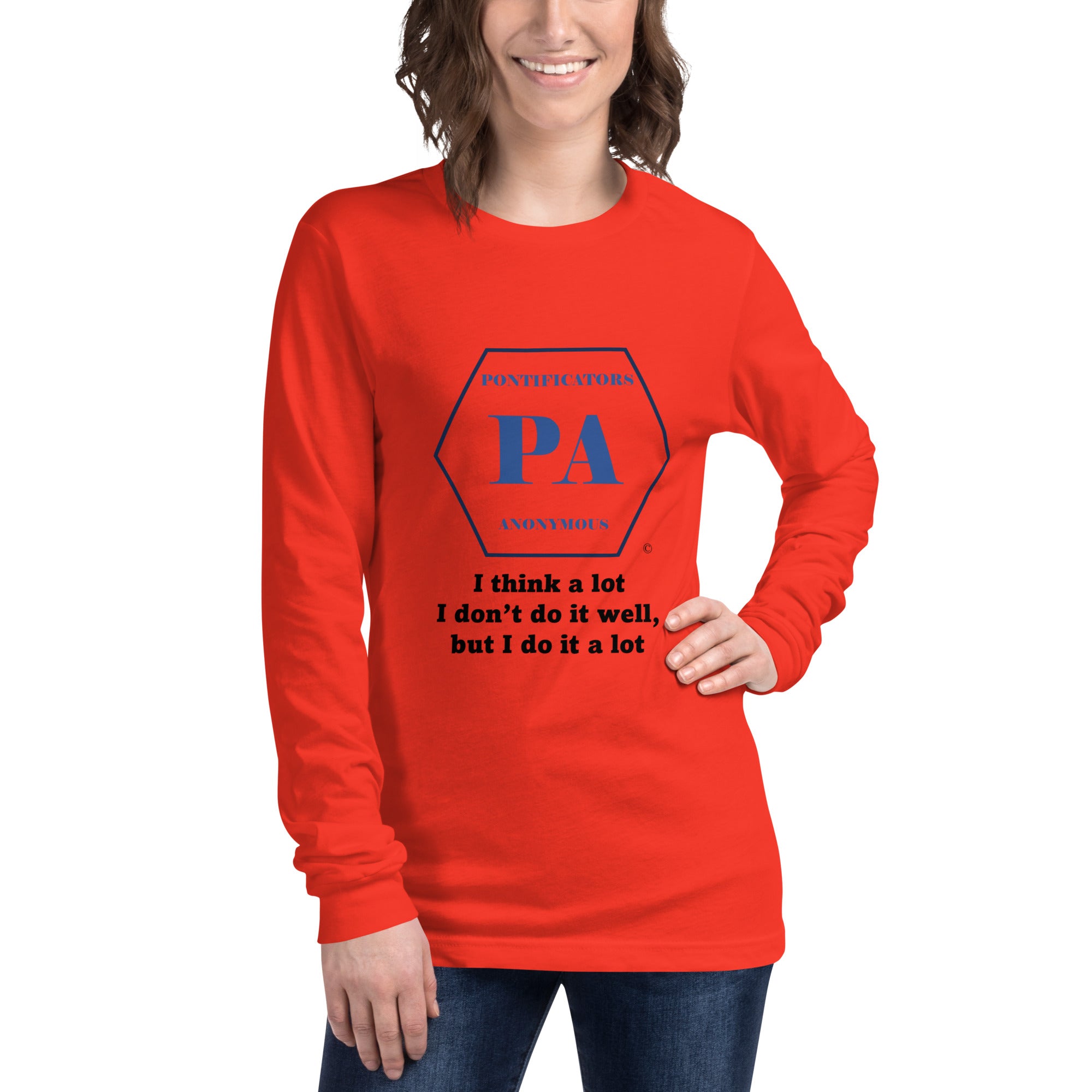 Think a lot Unisex Long Sleeve Tee