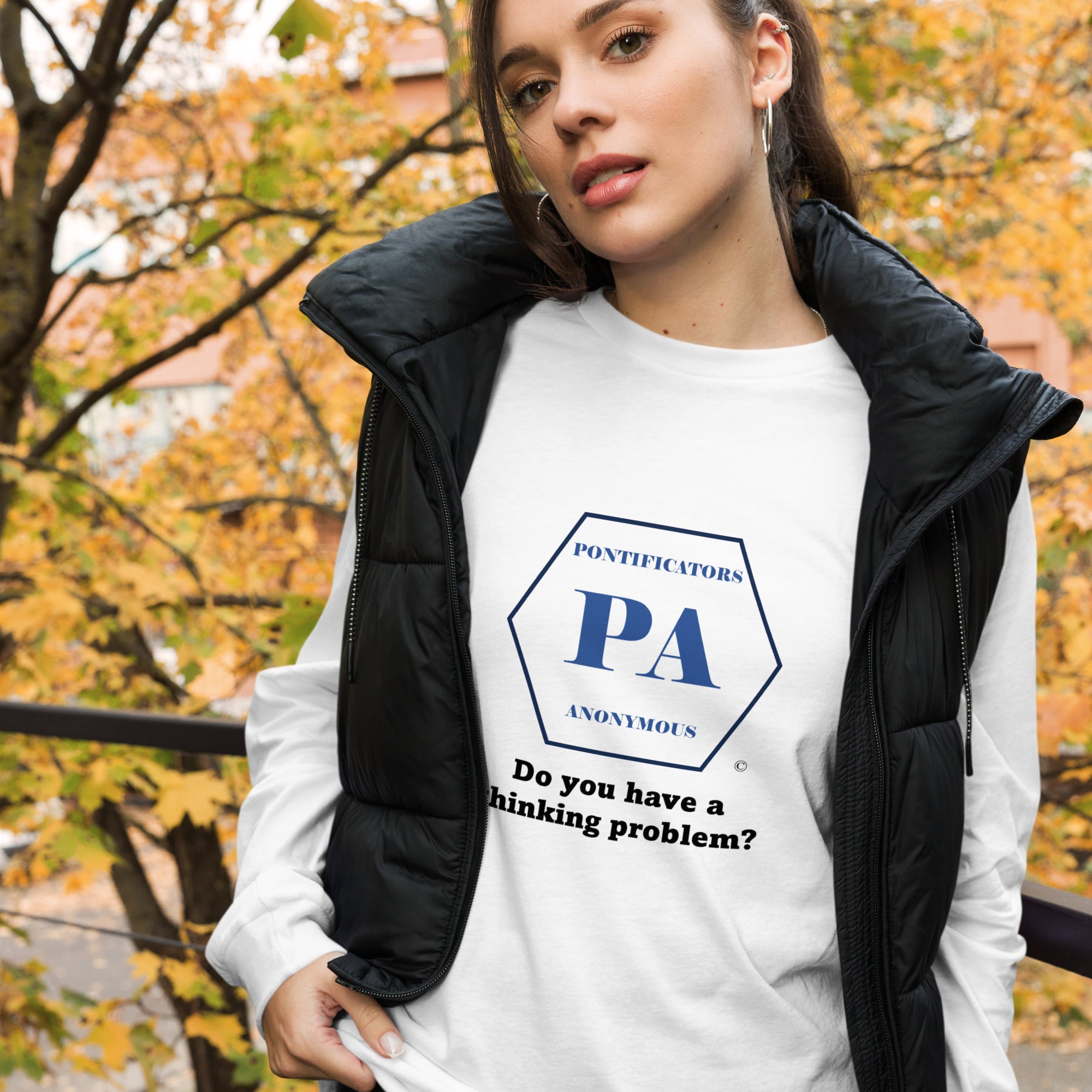 Thinking Problem Unisex Long Sleeve Tee