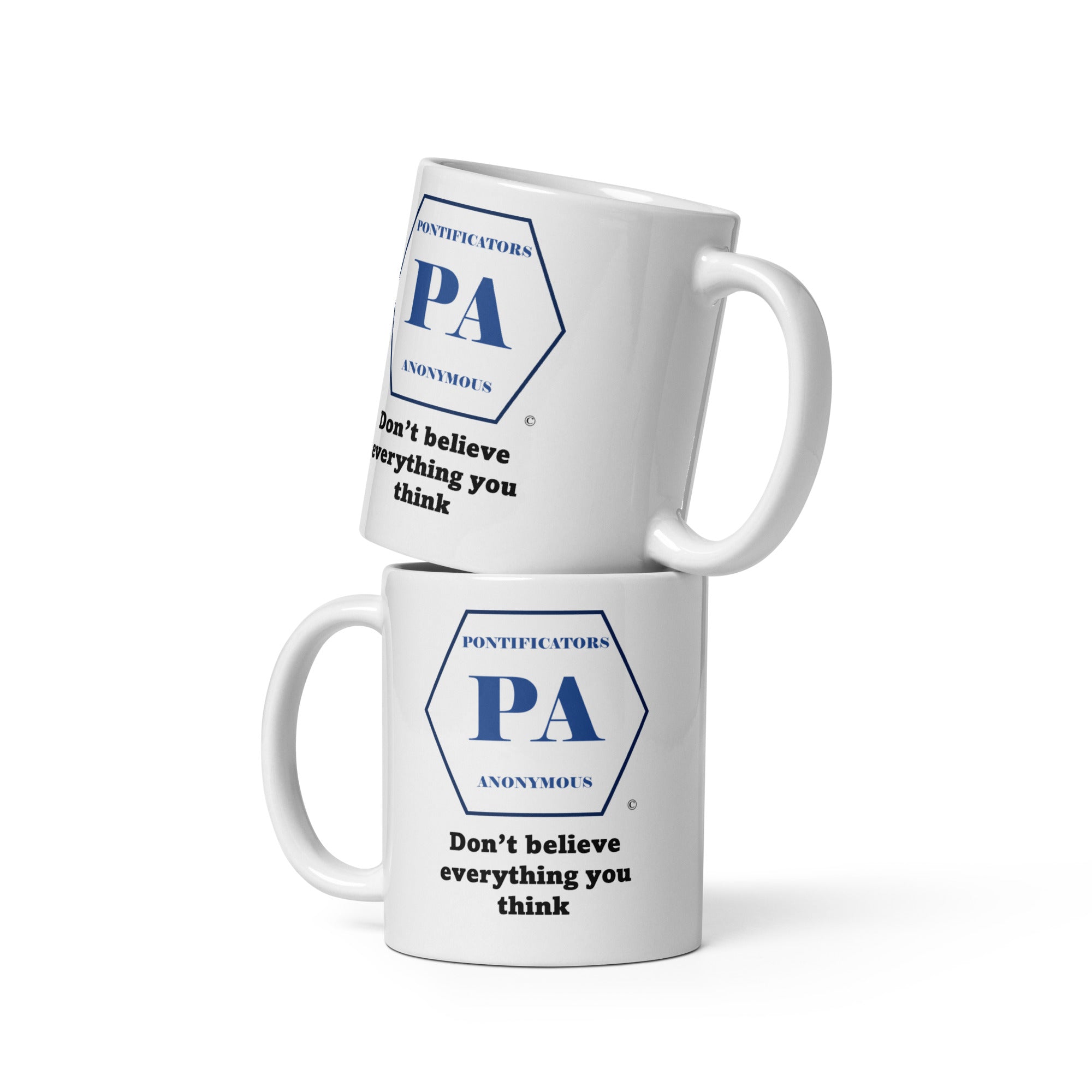 Don't believe White glossy mug