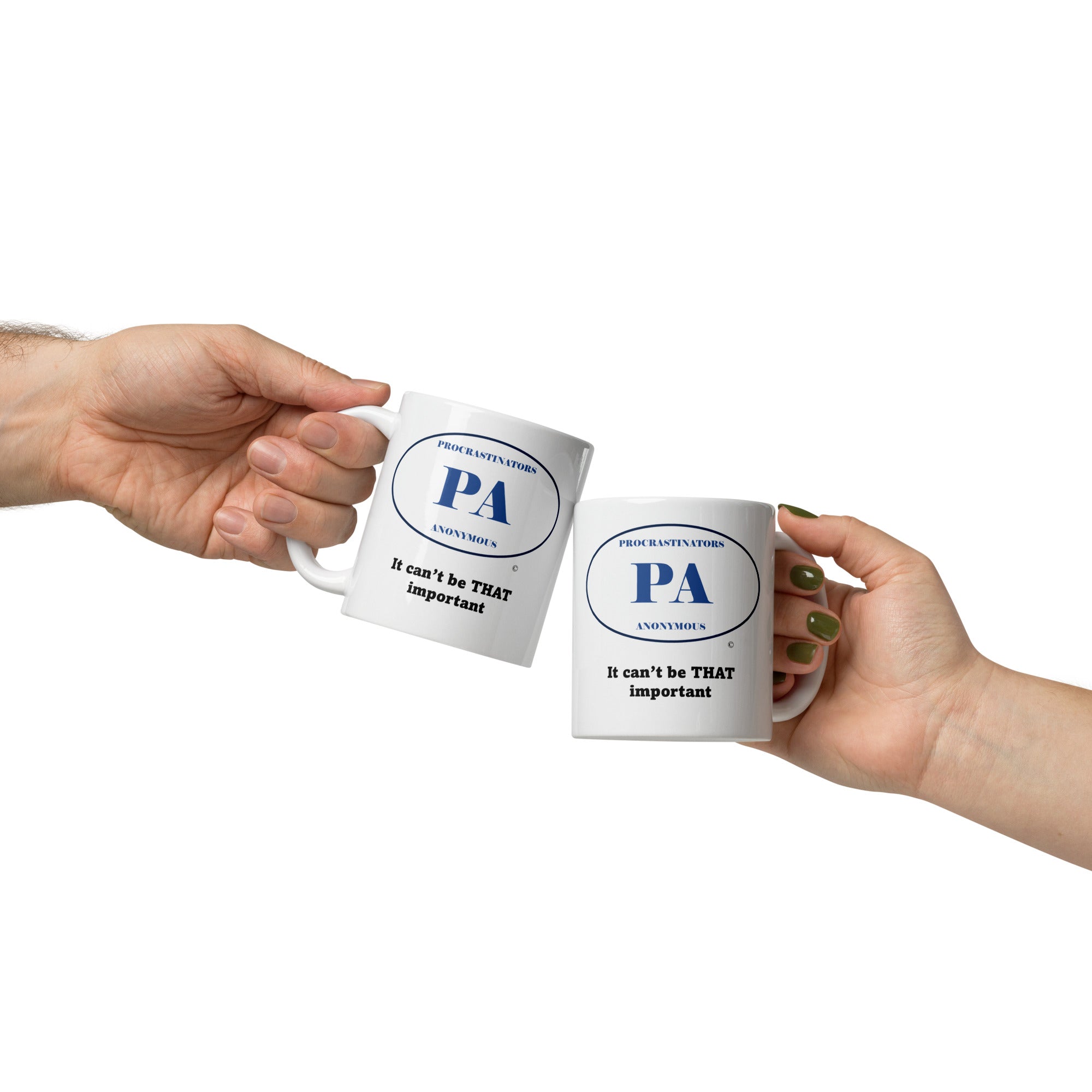 Can't be important White glossy mug