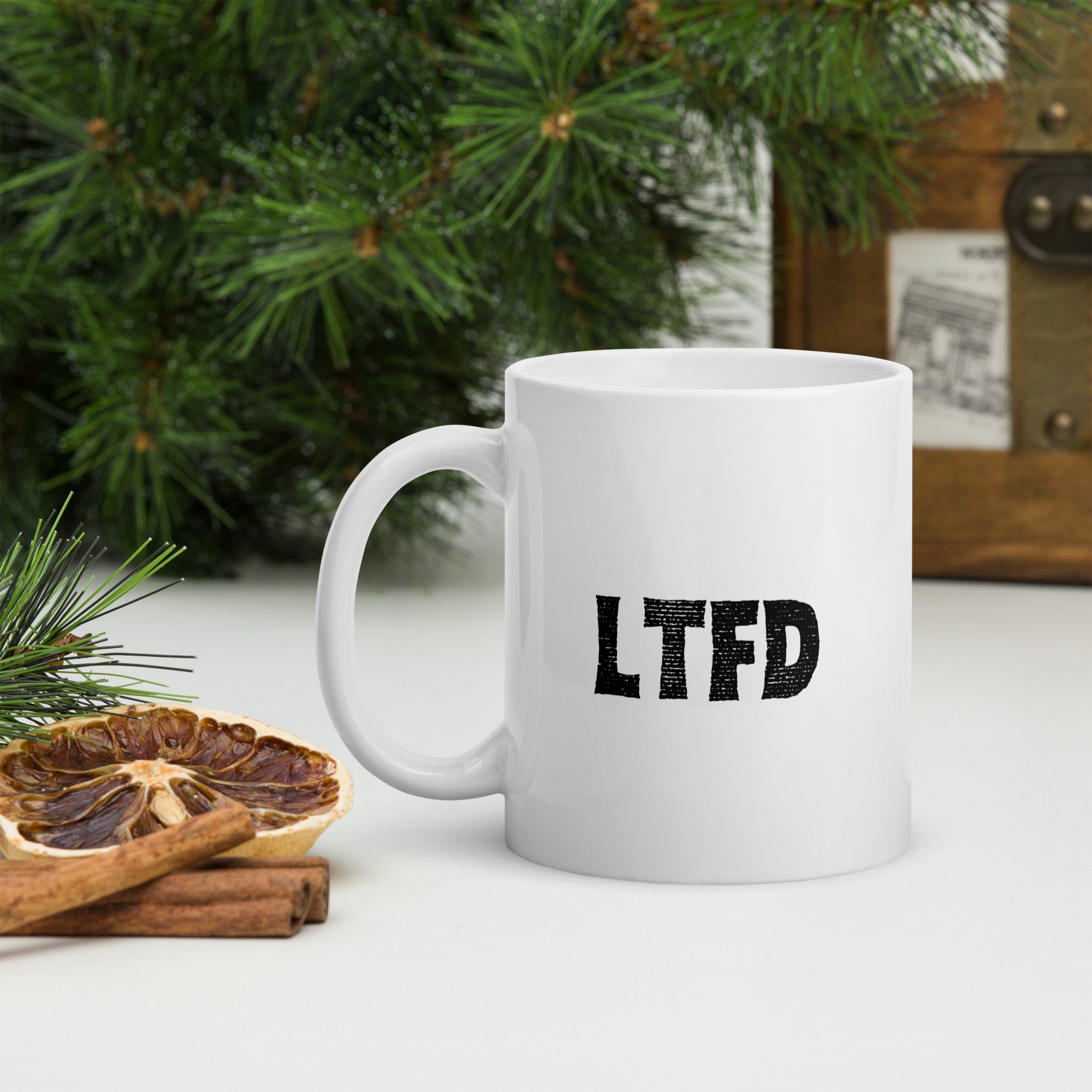 LTFD White glossy mug