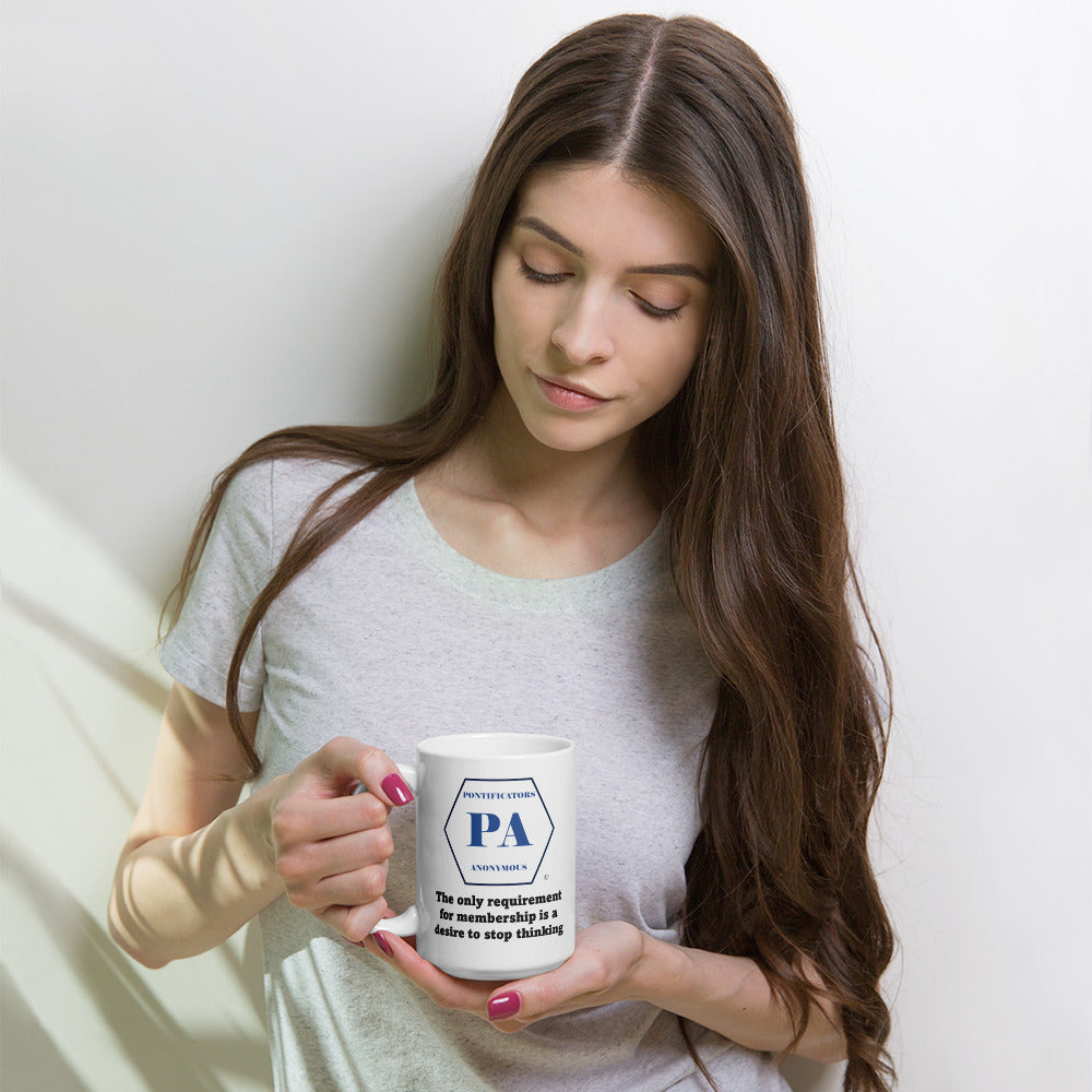 Requirement White glossy mug
