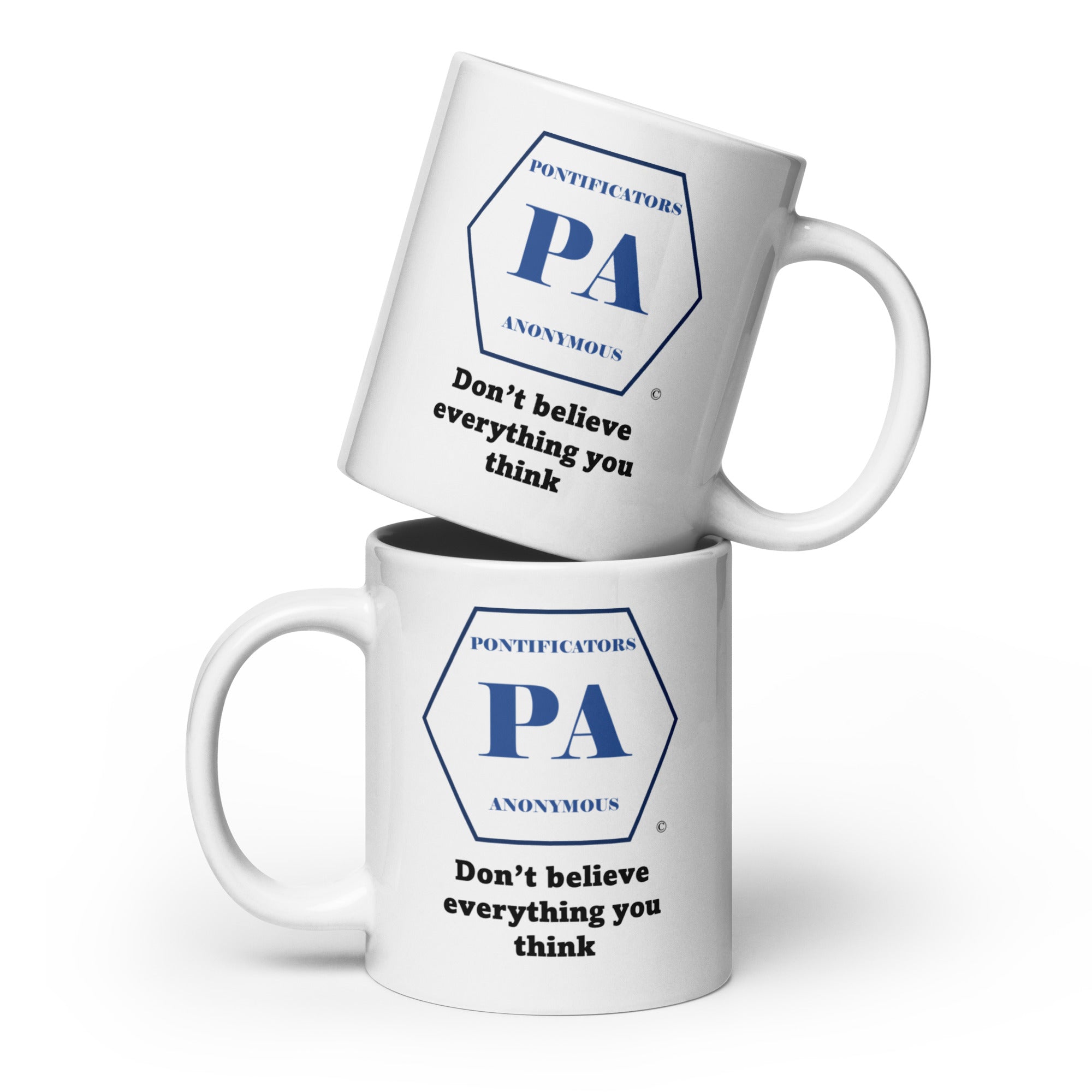 Don't believe White glossy mug