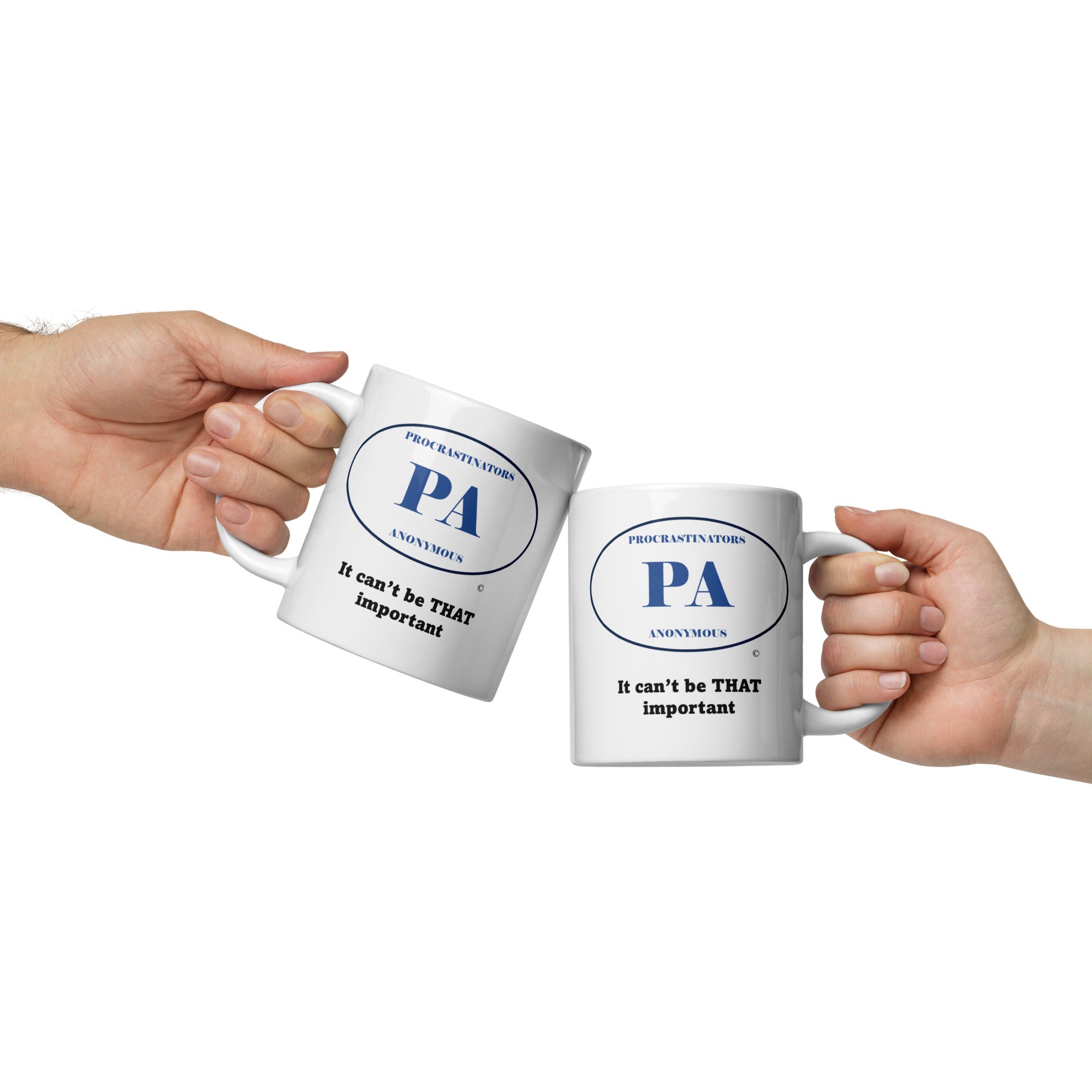 Can't be important White glossy mug