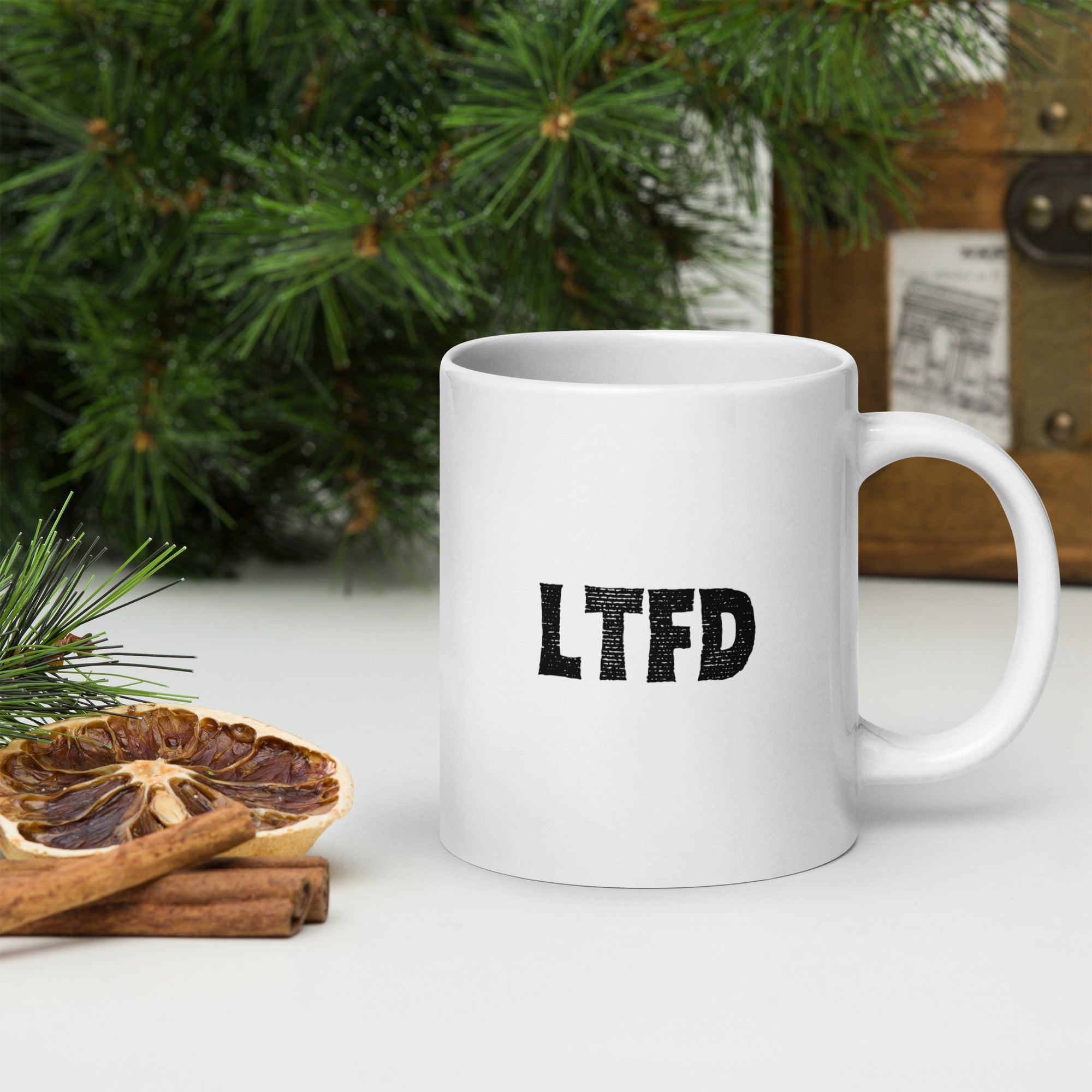 LTFD White glossy mug