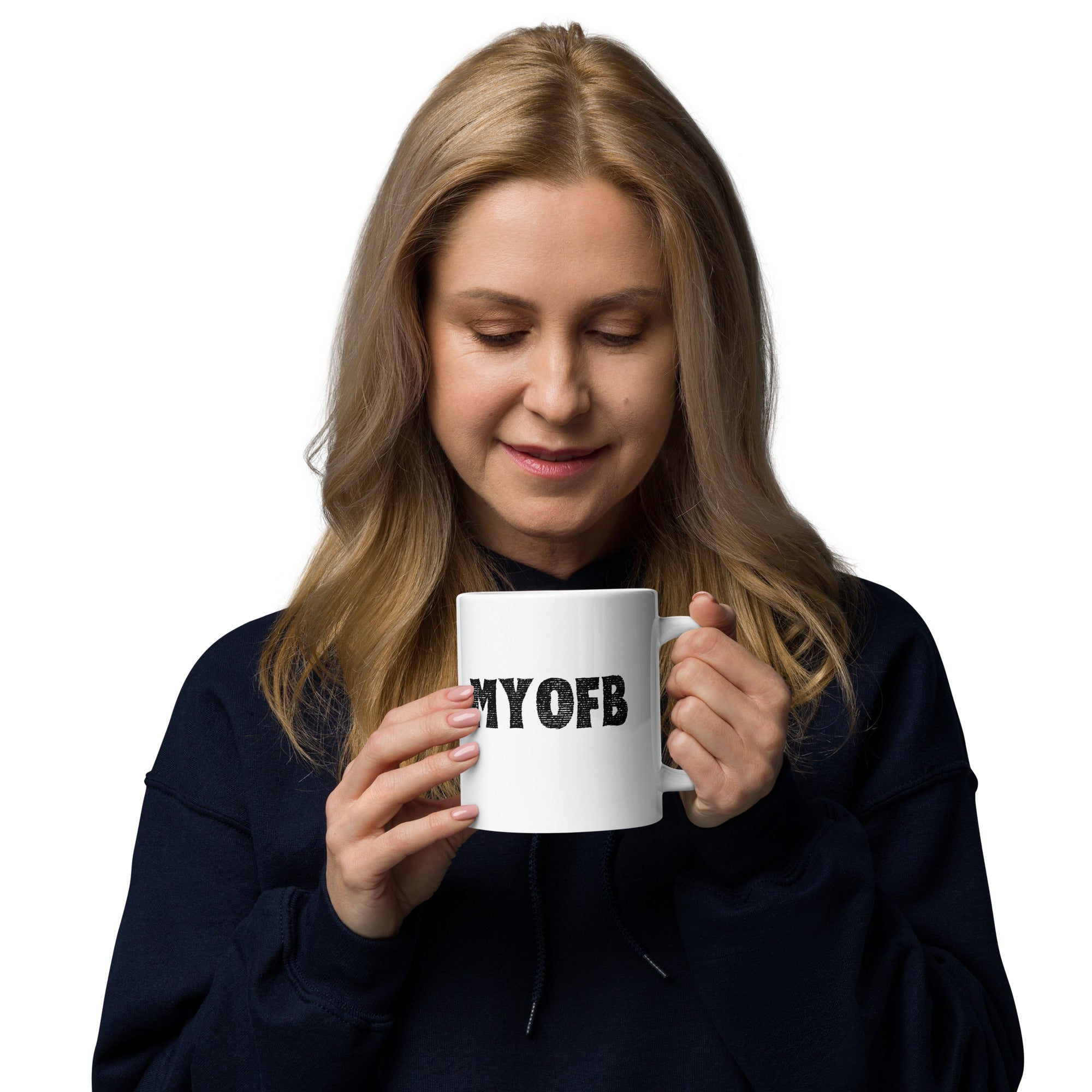 MYOFB White glossy mug