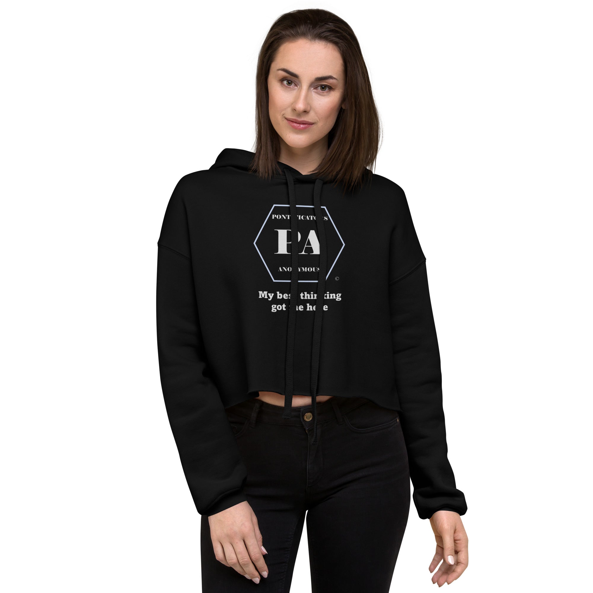 Best Thinking Crop Hoodie