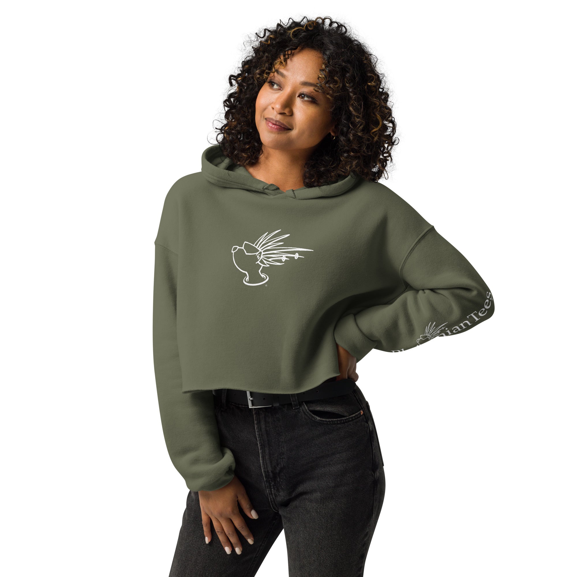 Logo Head Crop Hoodie