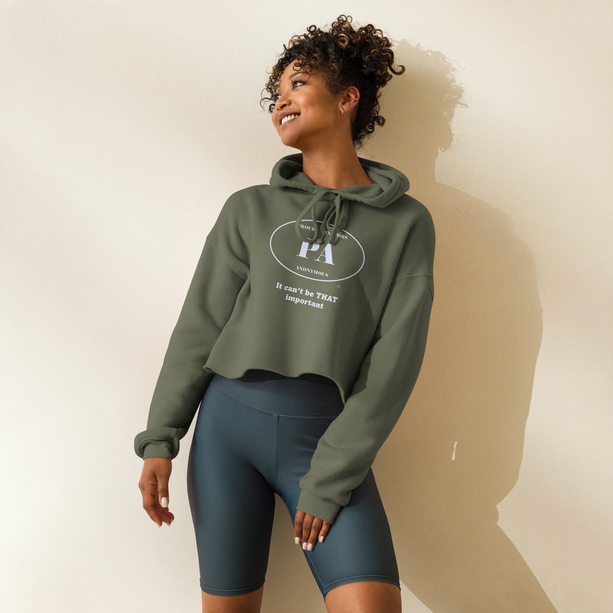 Can't be important Crop Hoodie