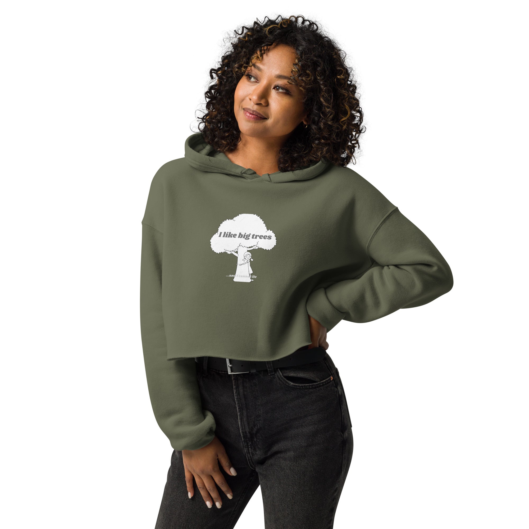 I like big trees Crop Hoodie