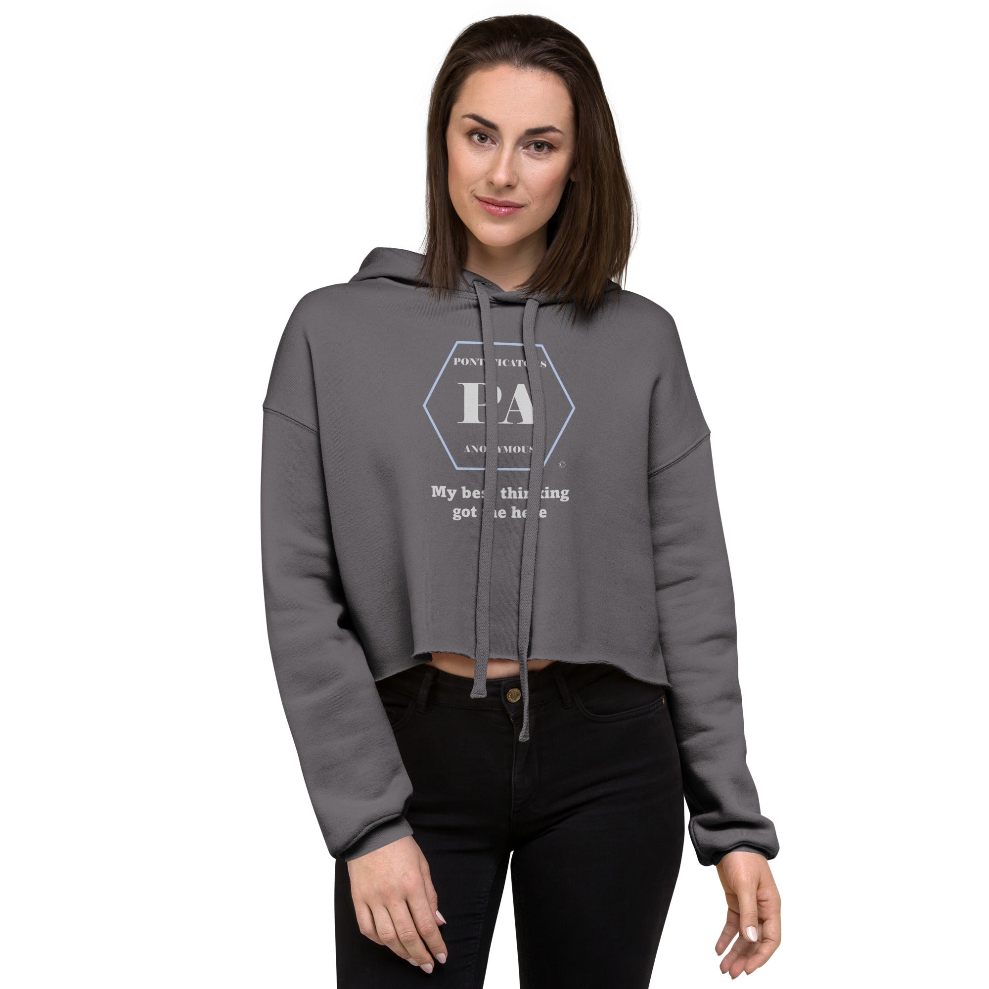 Best Thinking Crop Hoodie